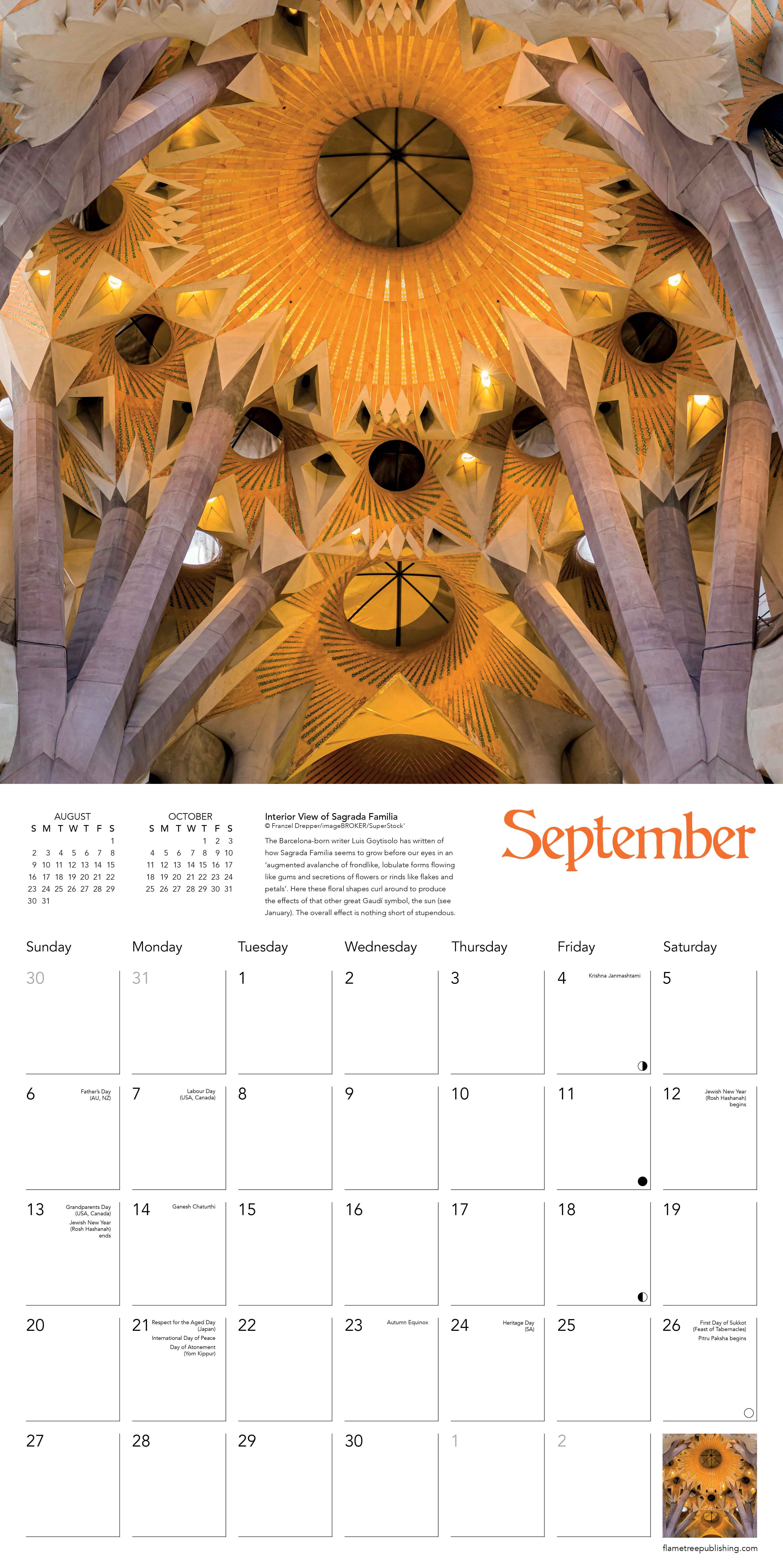 Kalender 2026 30x30 Gaudi