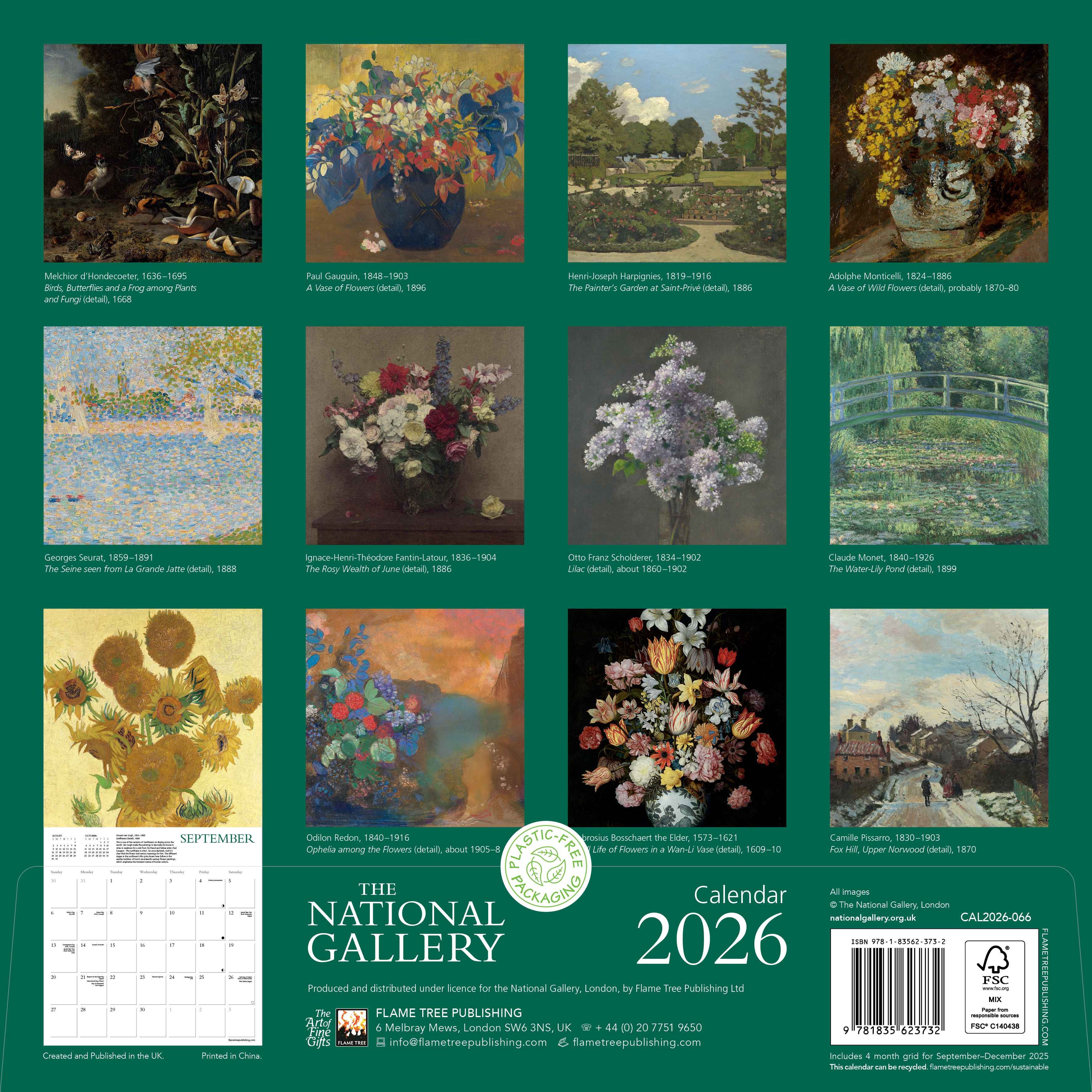 Kalender 2026 30x30 The National Gallery