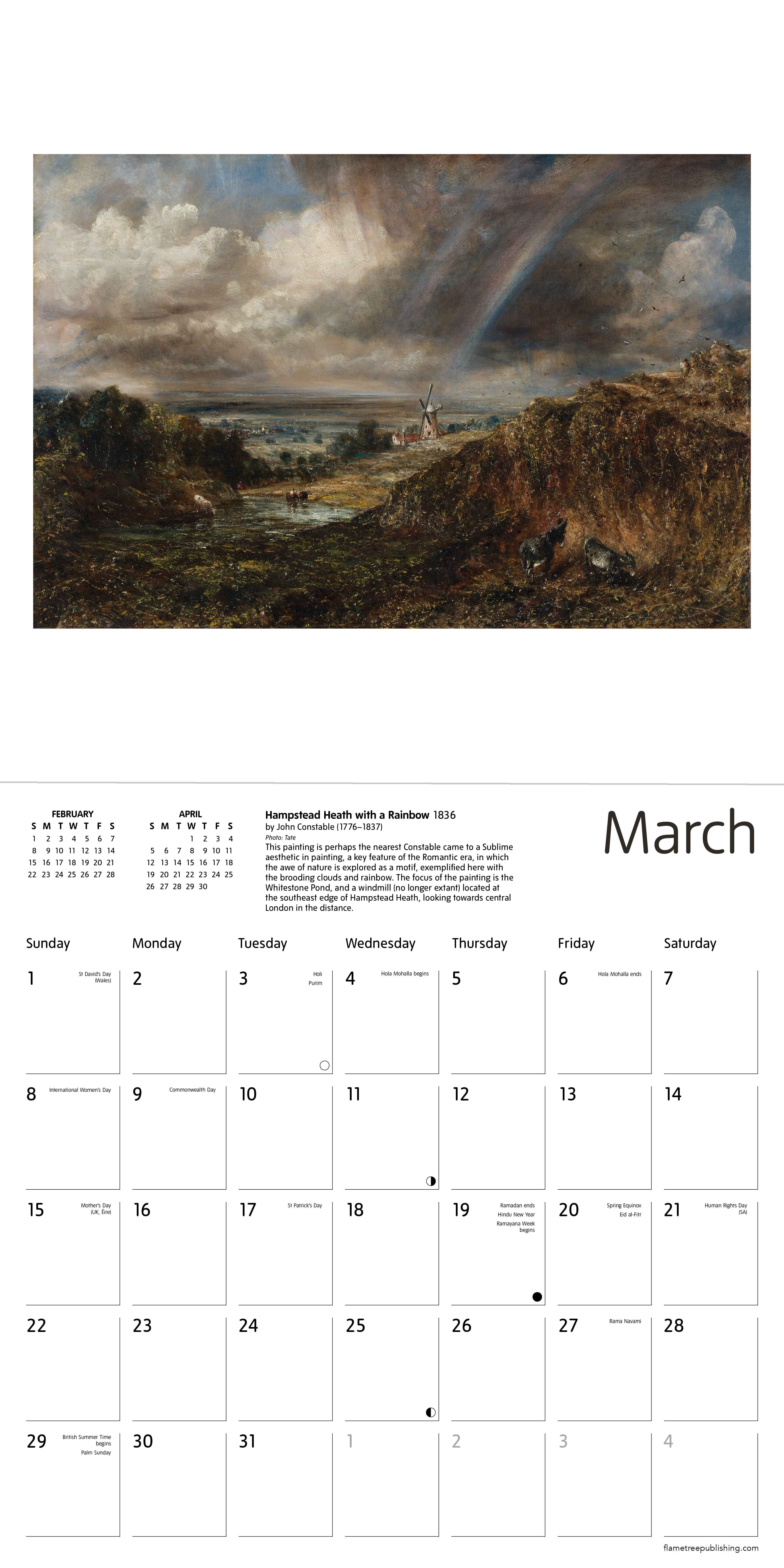 Kalender 2026 30x30 Turner o Constable