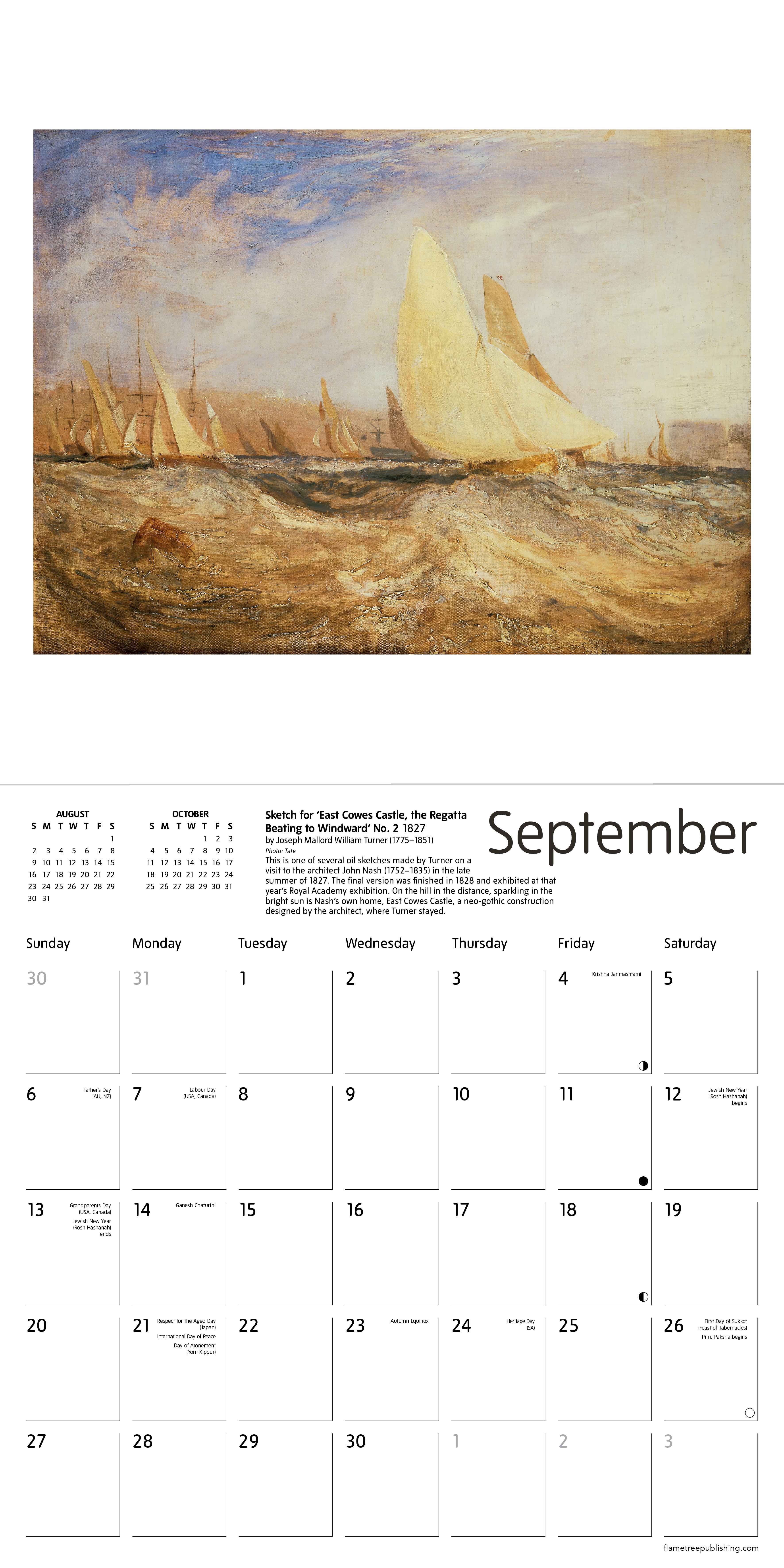 Kalender 2026 30x30 Turner o Constable