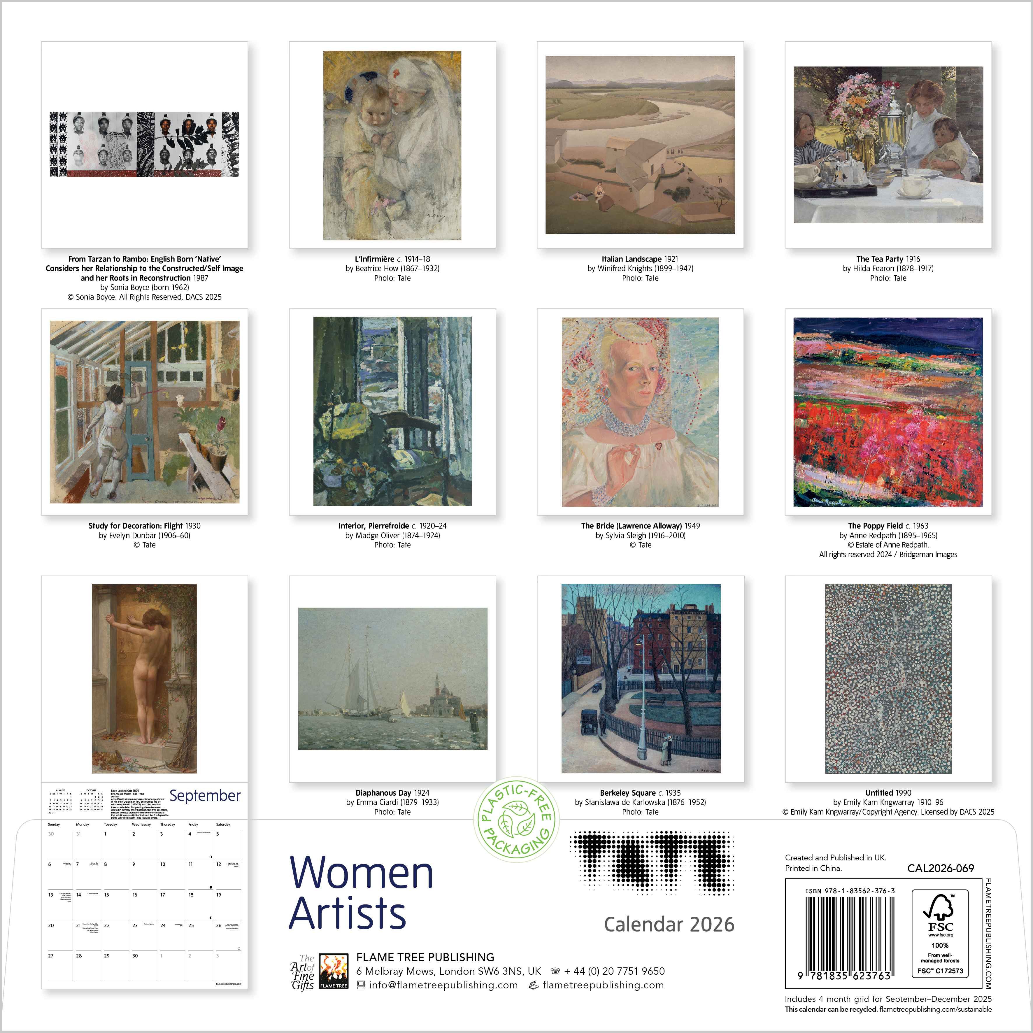 Kalender 2026 30x30 Women Artists