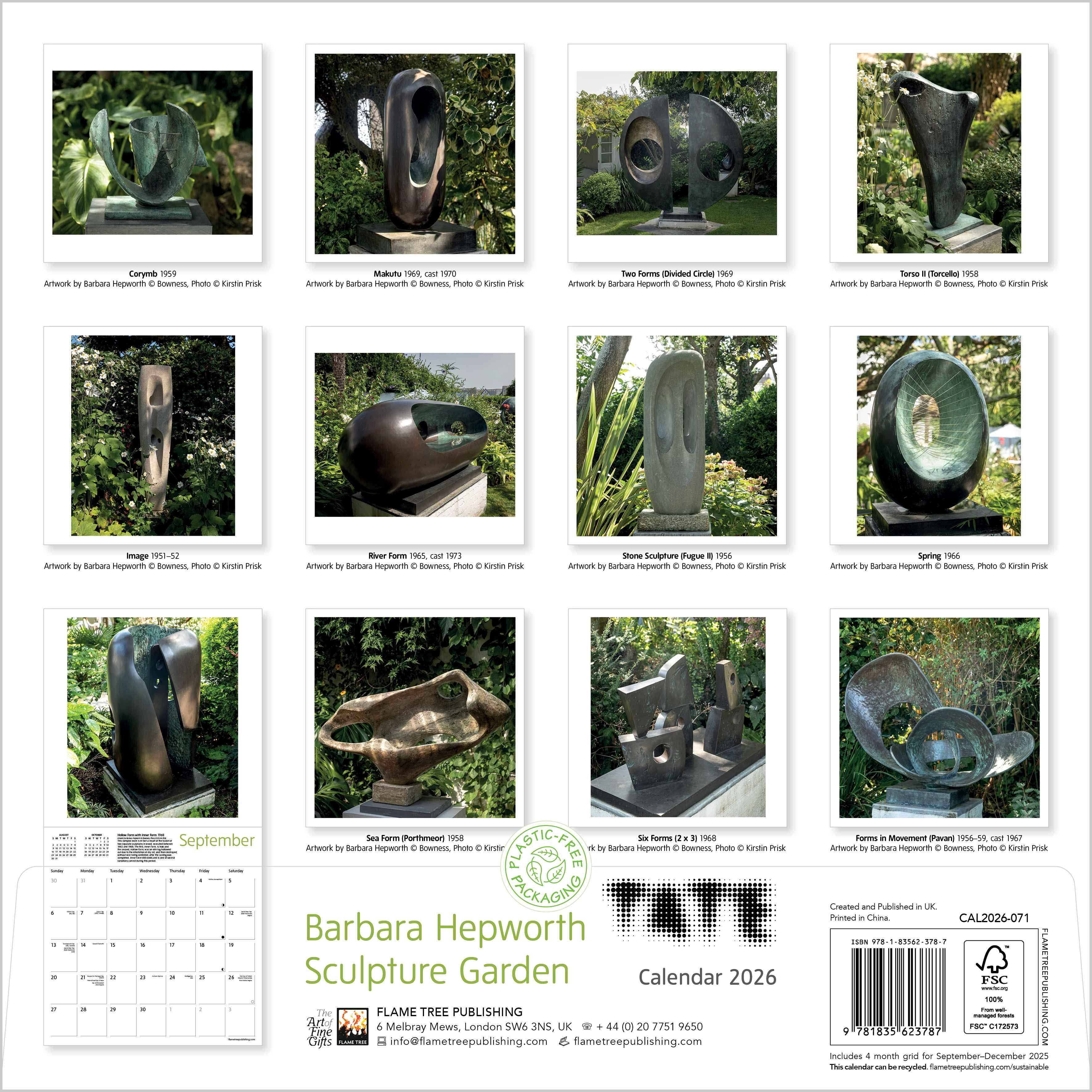 Kalender 2026 30x30 B Hepworth Sculpture