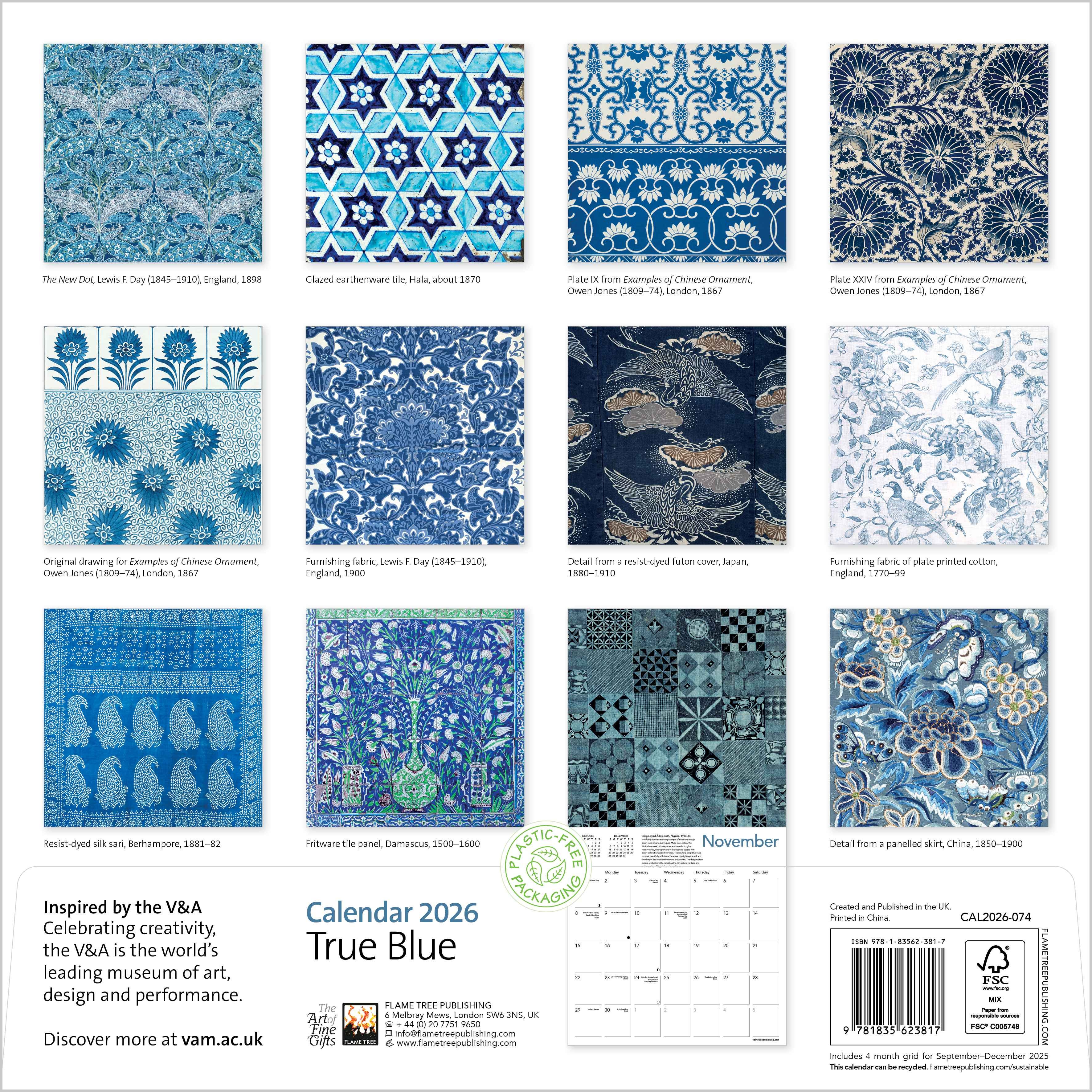 Kalender 2026 30x30 True Blue