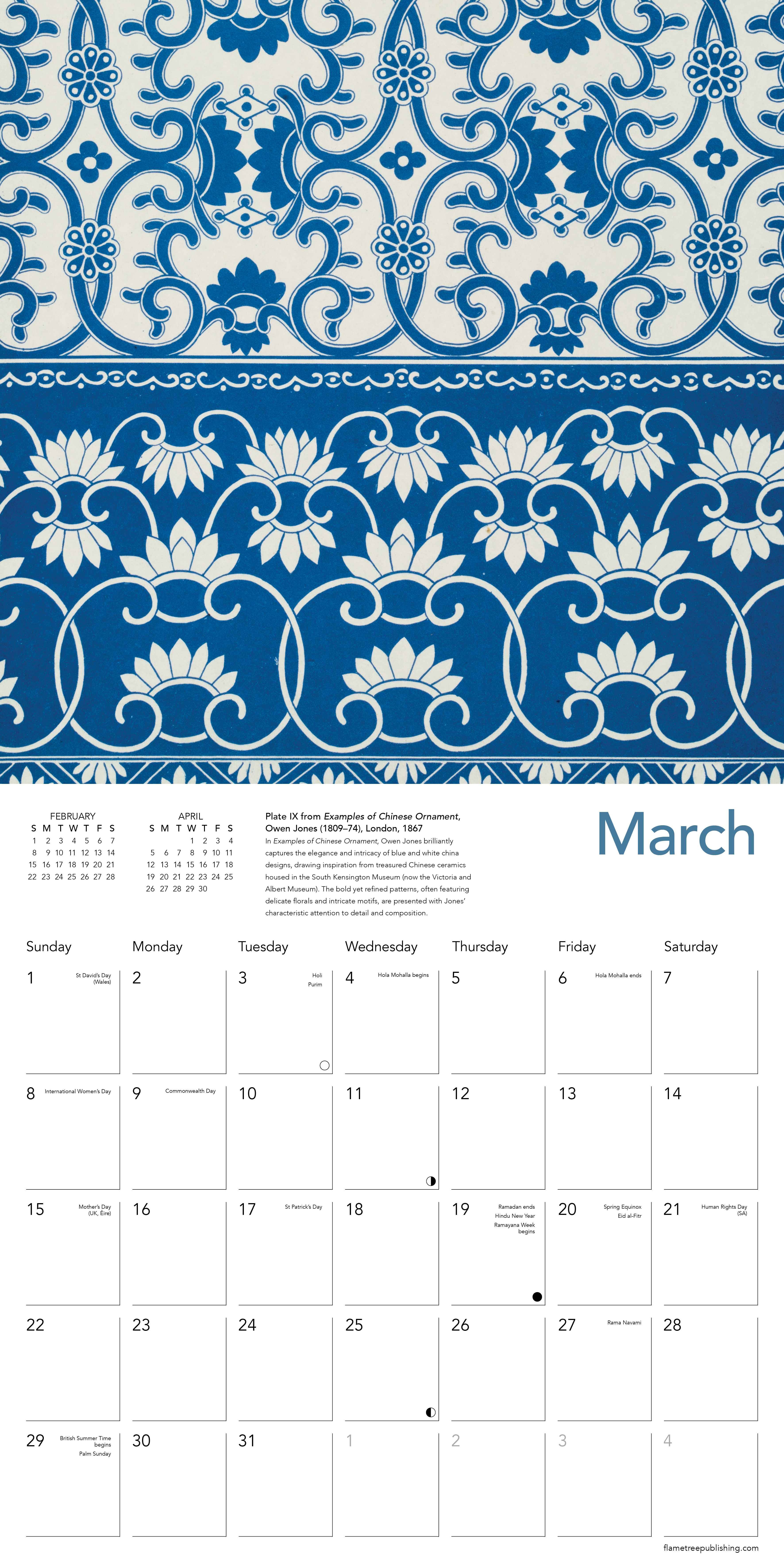 Kalender 2026 30x30 True Blue