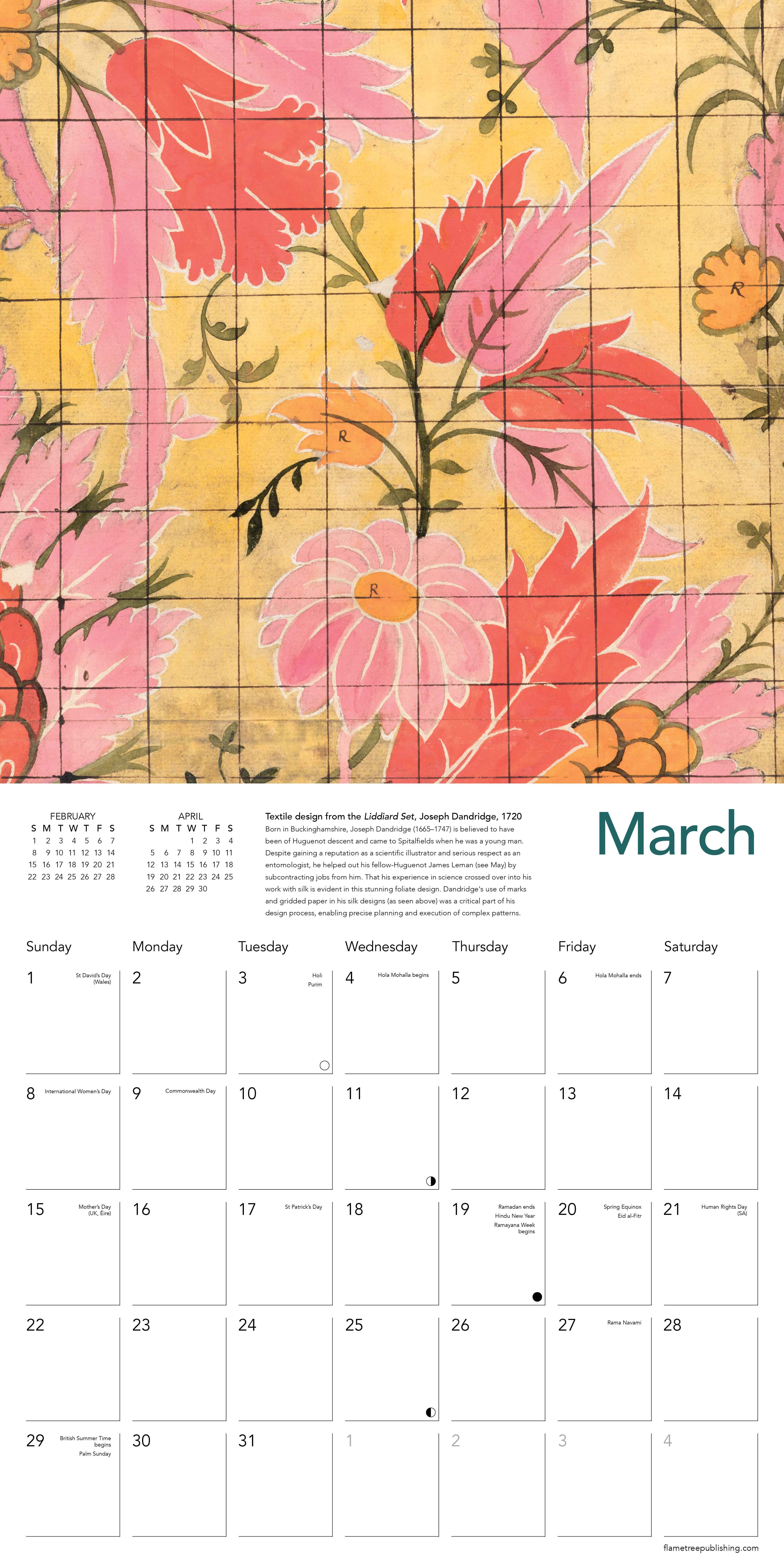 Kalender 2026 30x30 Spitalfields Silks