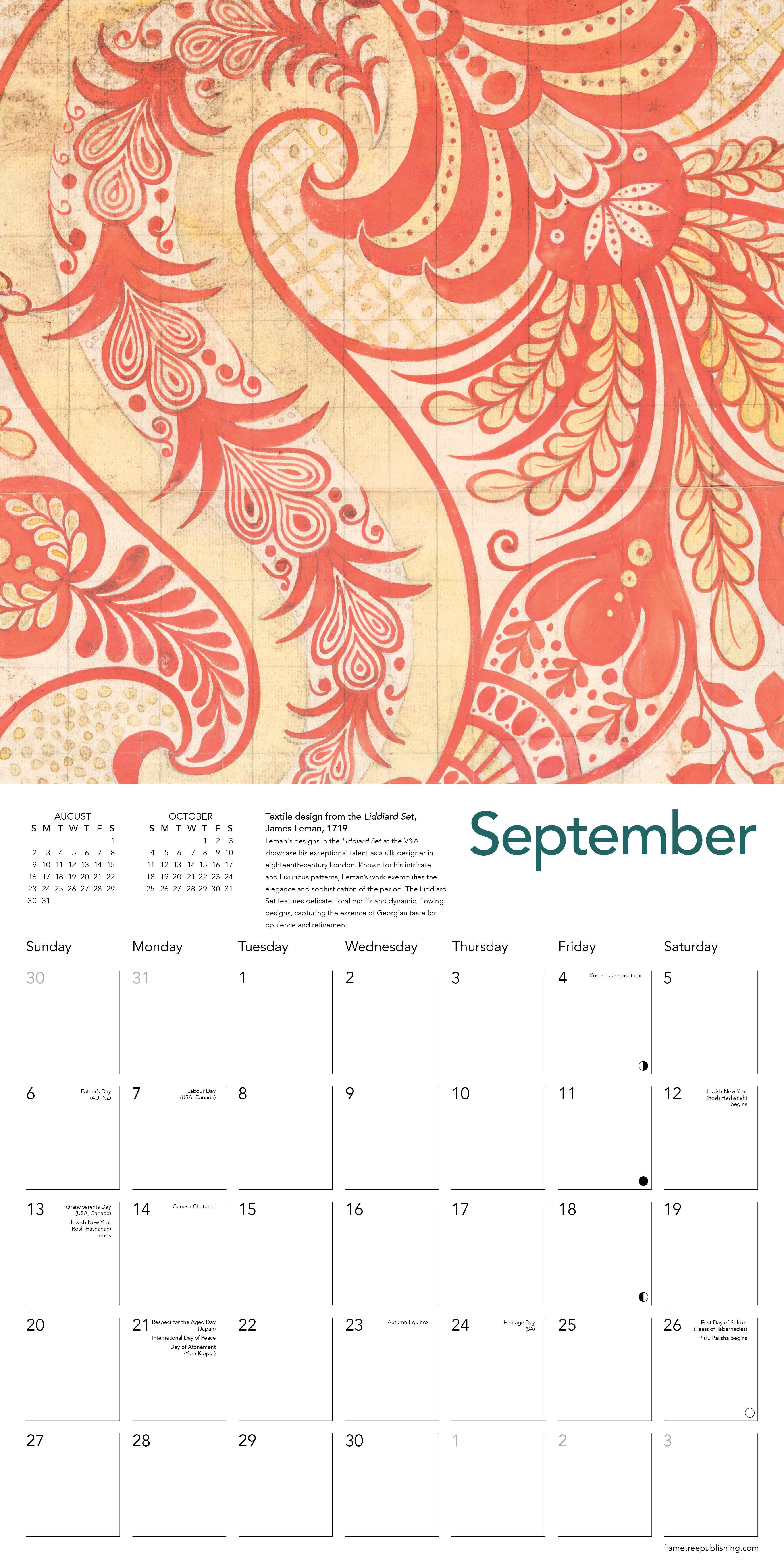 Kalender 2026 30x30 Spitalfields Silks