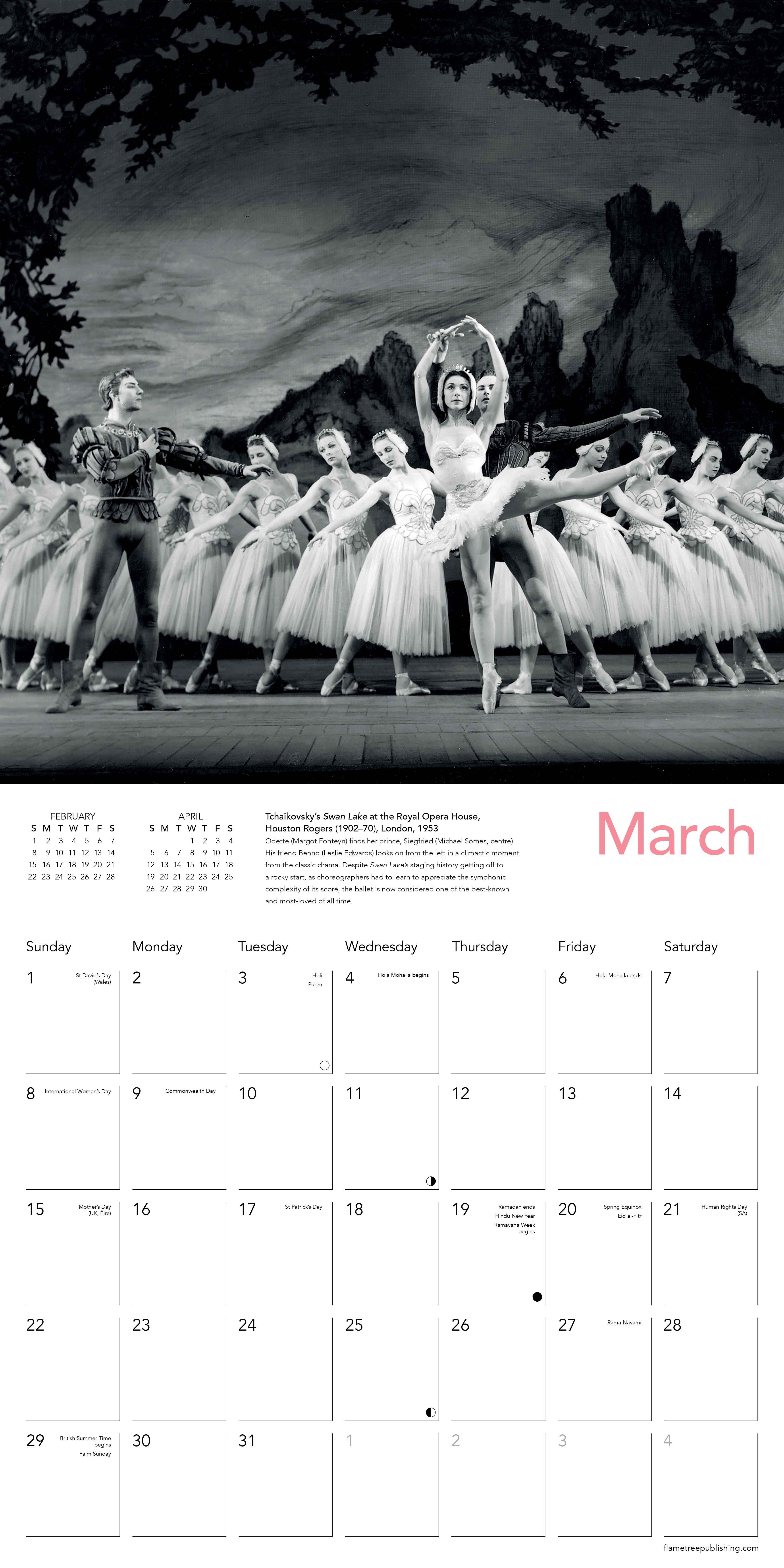 Kalender 2026 30x30 Ballet