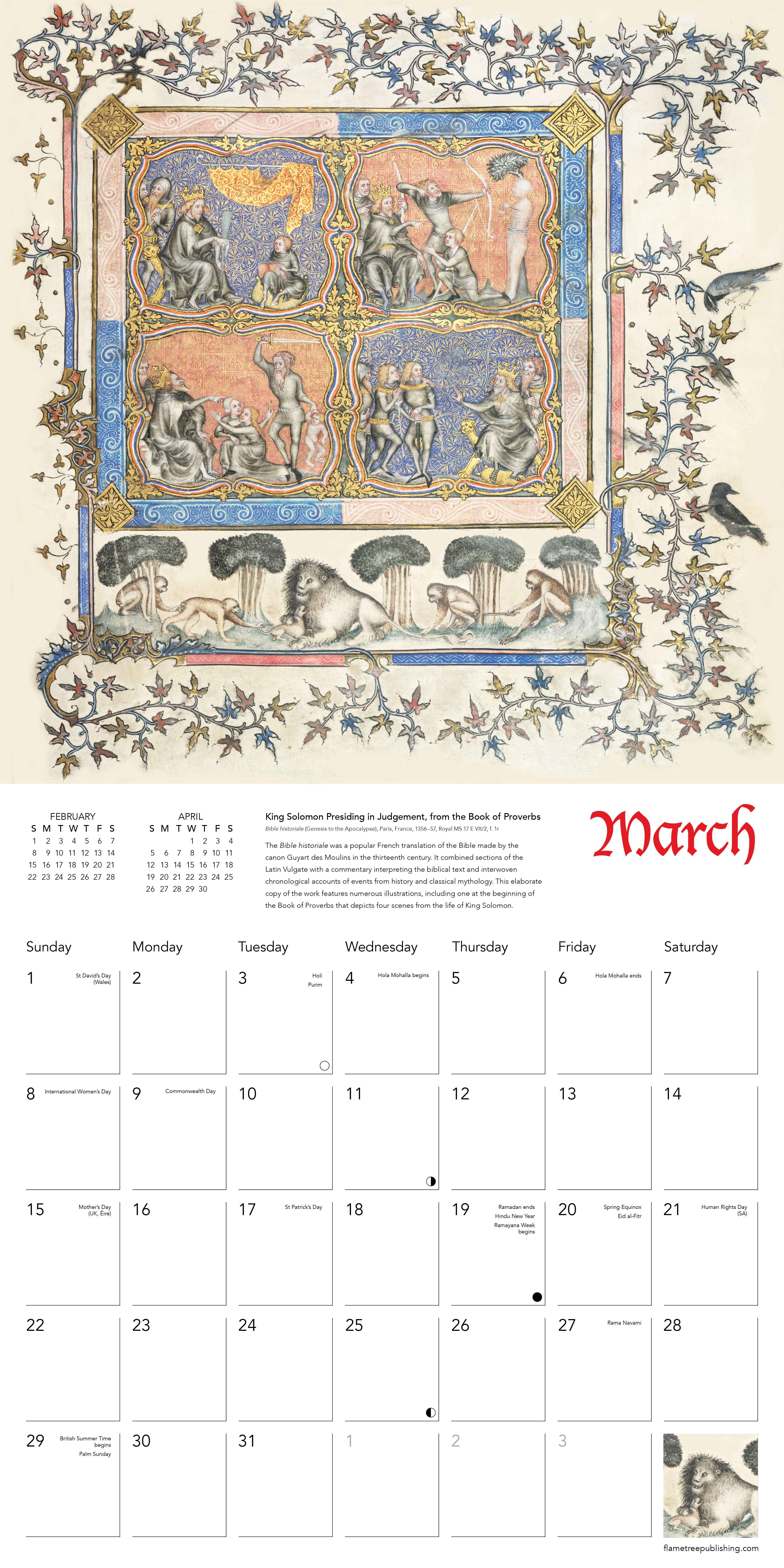 Kalender 2026 30x30 Medieval Manuscripts