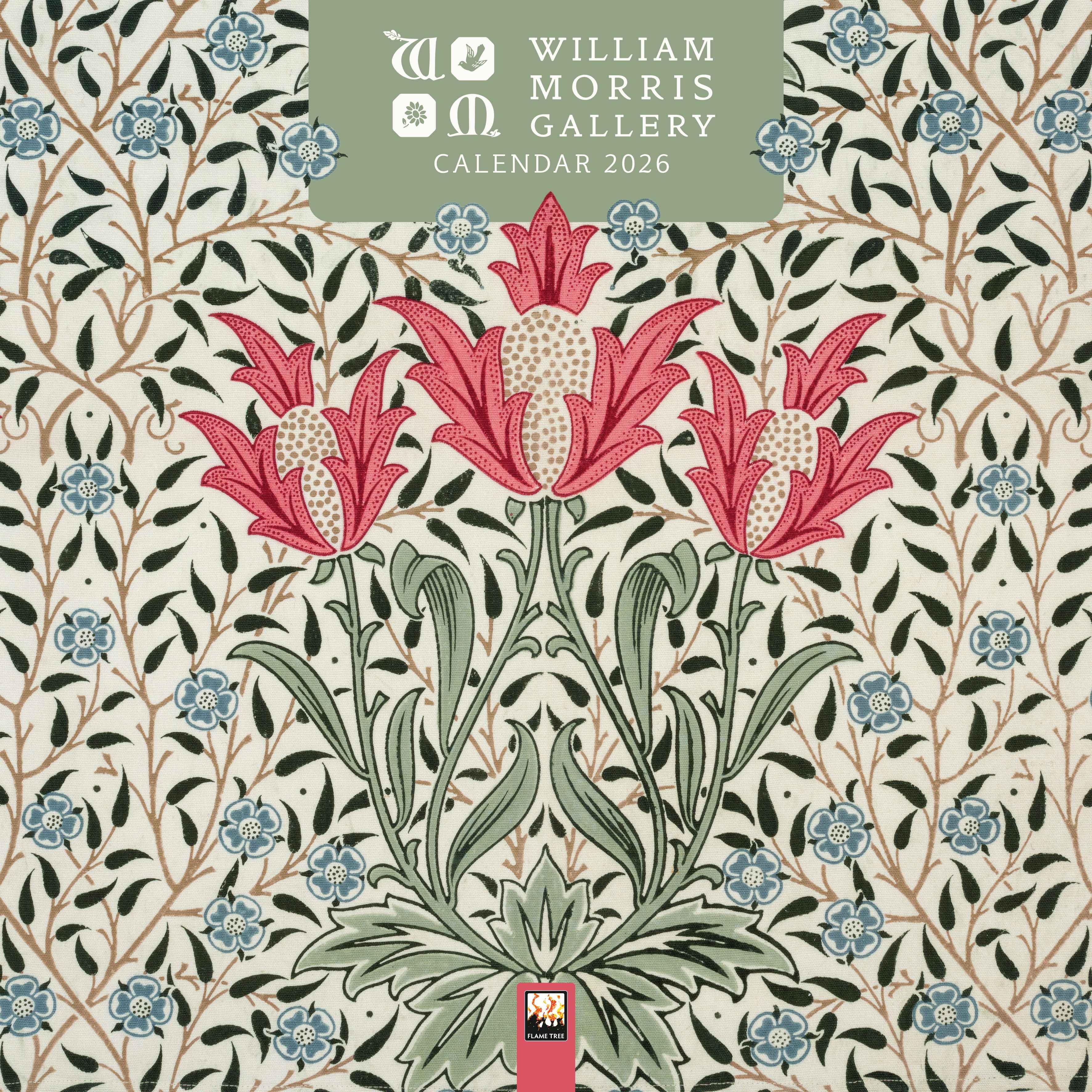 Kalender 2026 30x30 William Morris