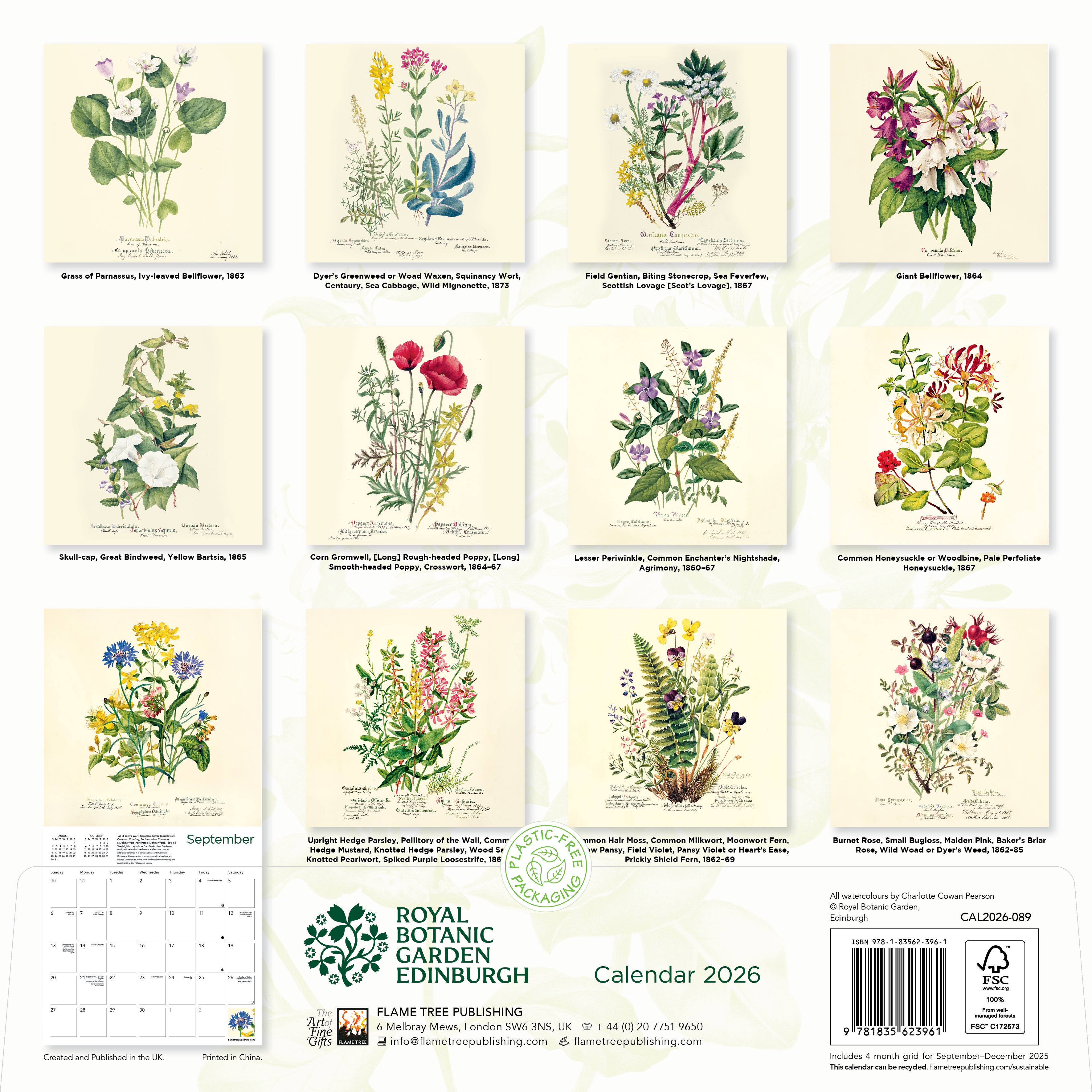 Kalender 2026 Royal Bot. Garden 30x30cm