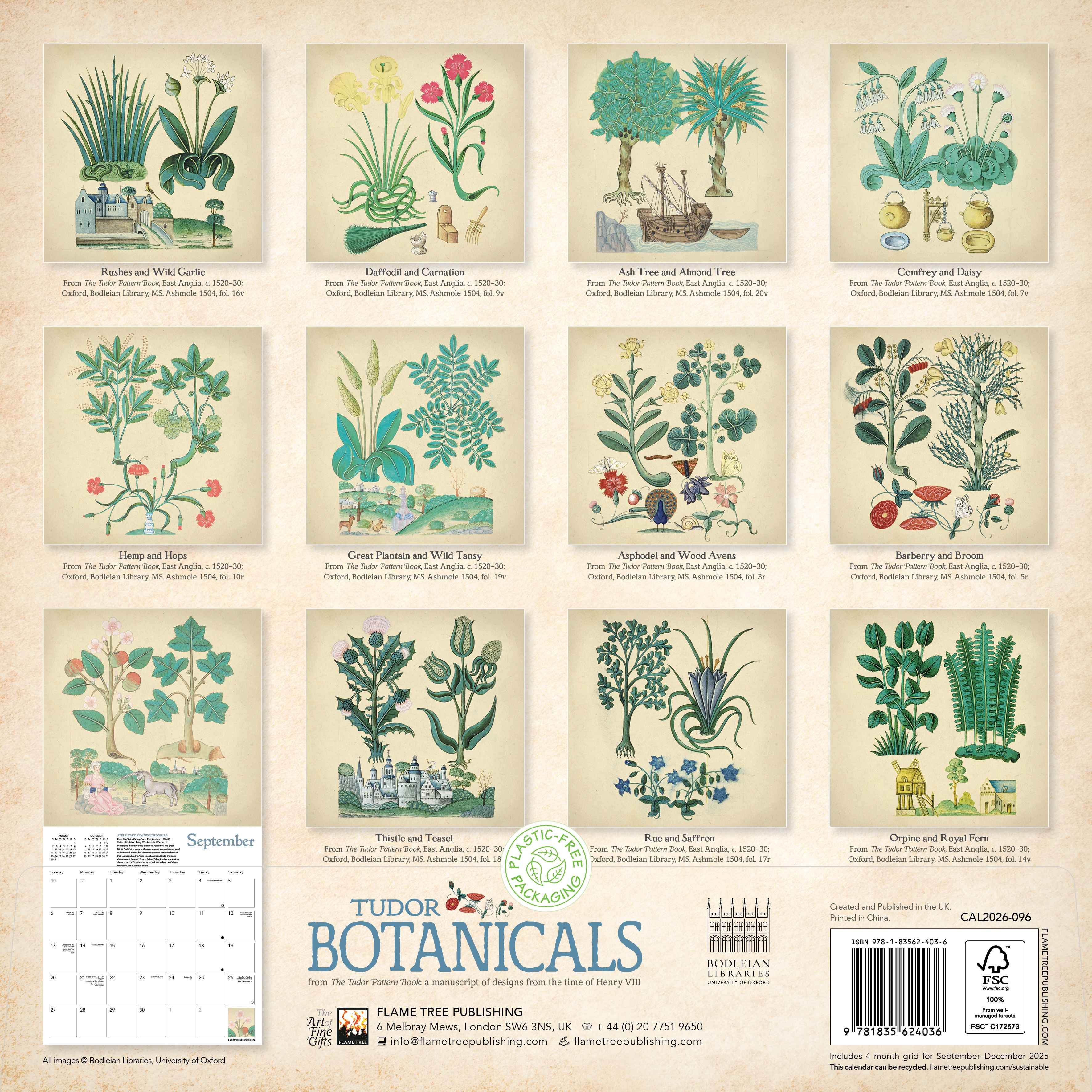 Kalender 2026 30x30 Tudor Botanicals