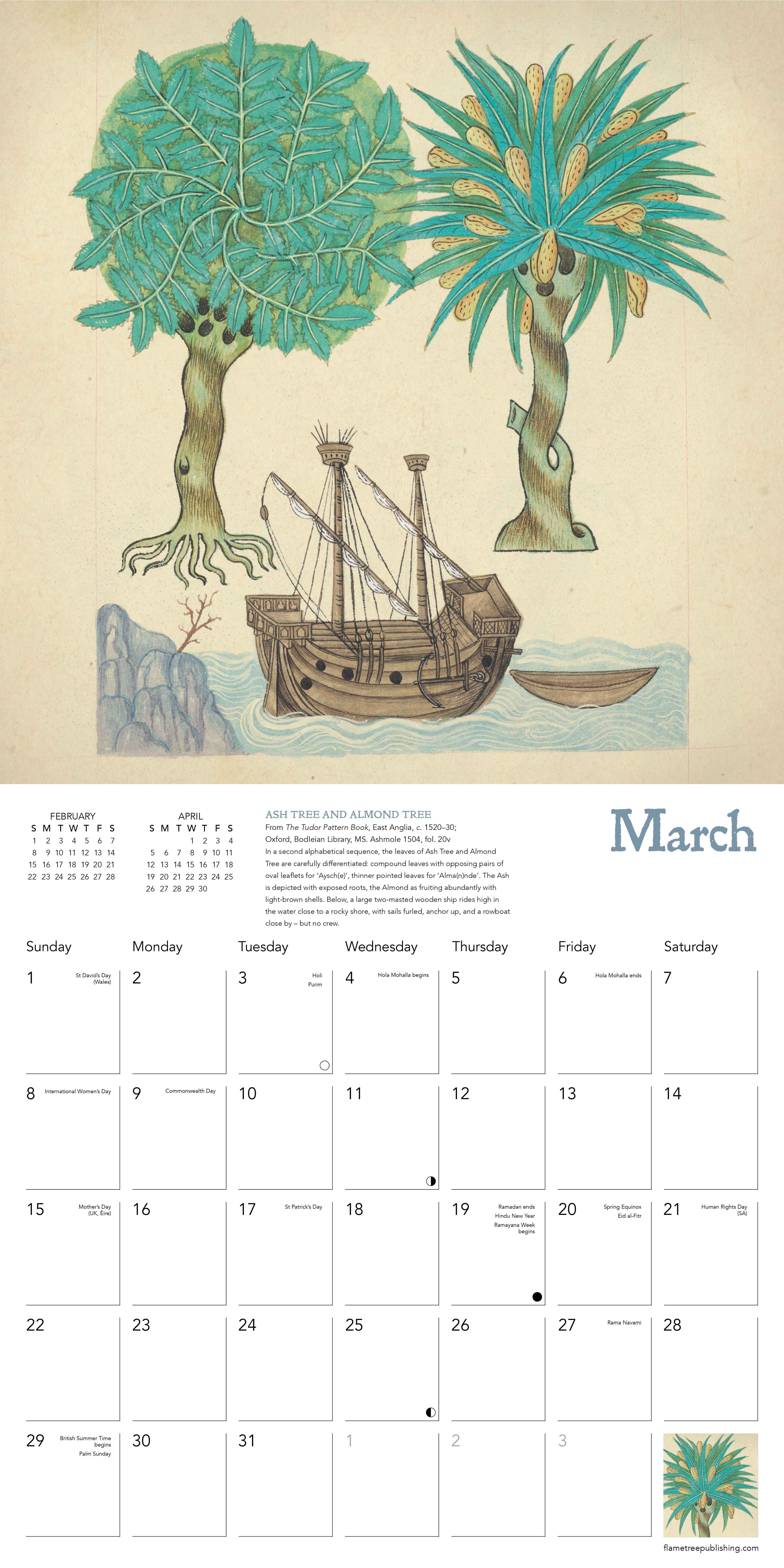 Kalender 2026 30x30 Tudor Botanicals