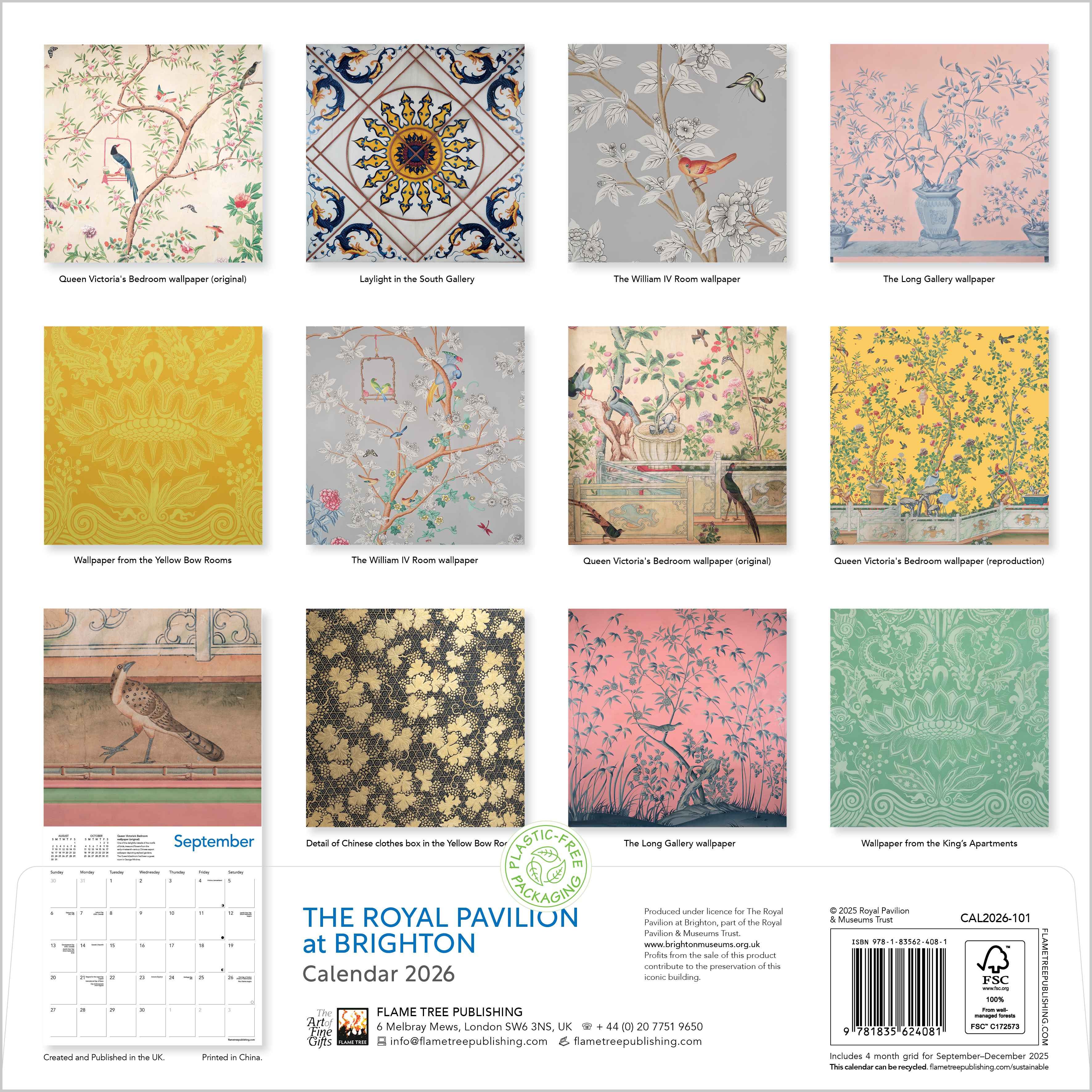 Kalender 2026 30x30 Royal Pavilion