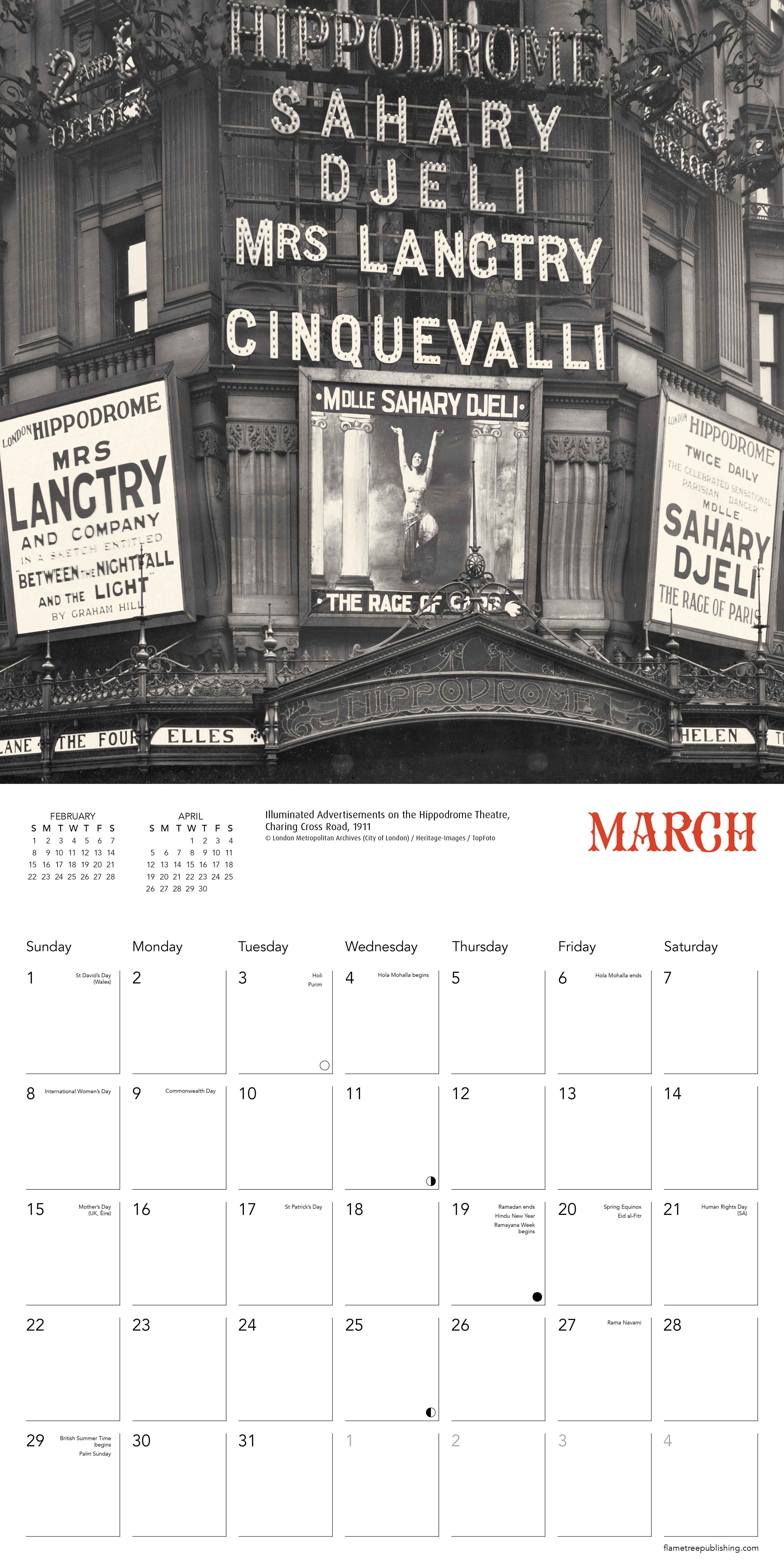 Kalender 2026 30x30 London Heritage
