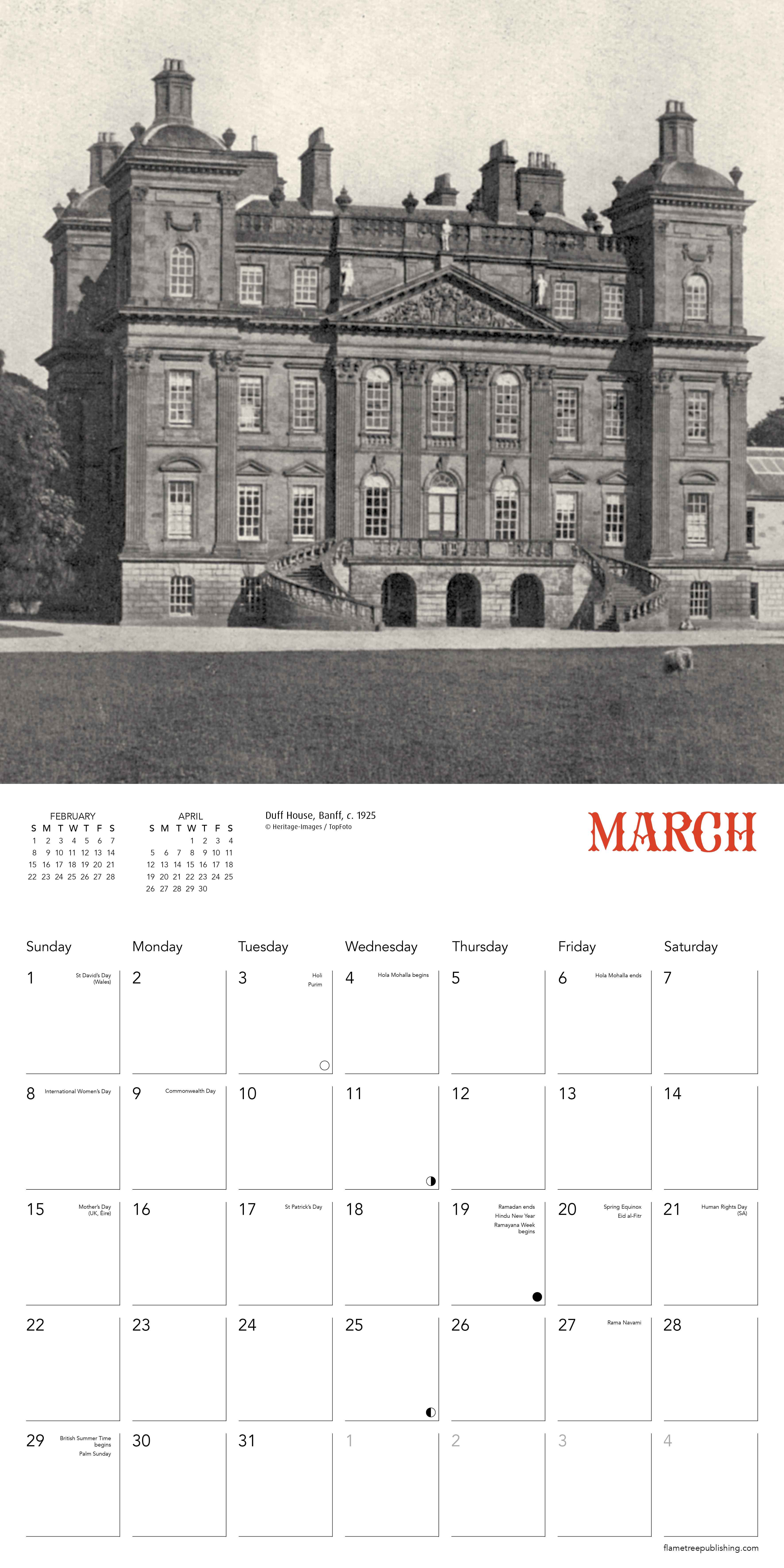 Kalender 2026 30x30 Scotland Heritage