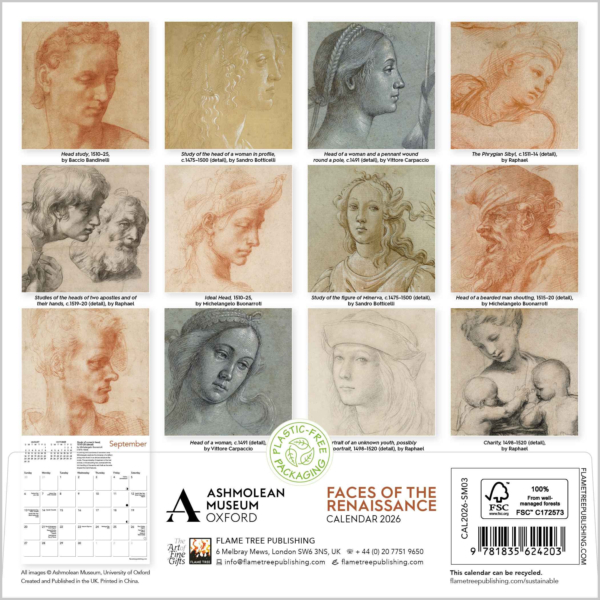 Kalender 2026 18x18 Renaissance