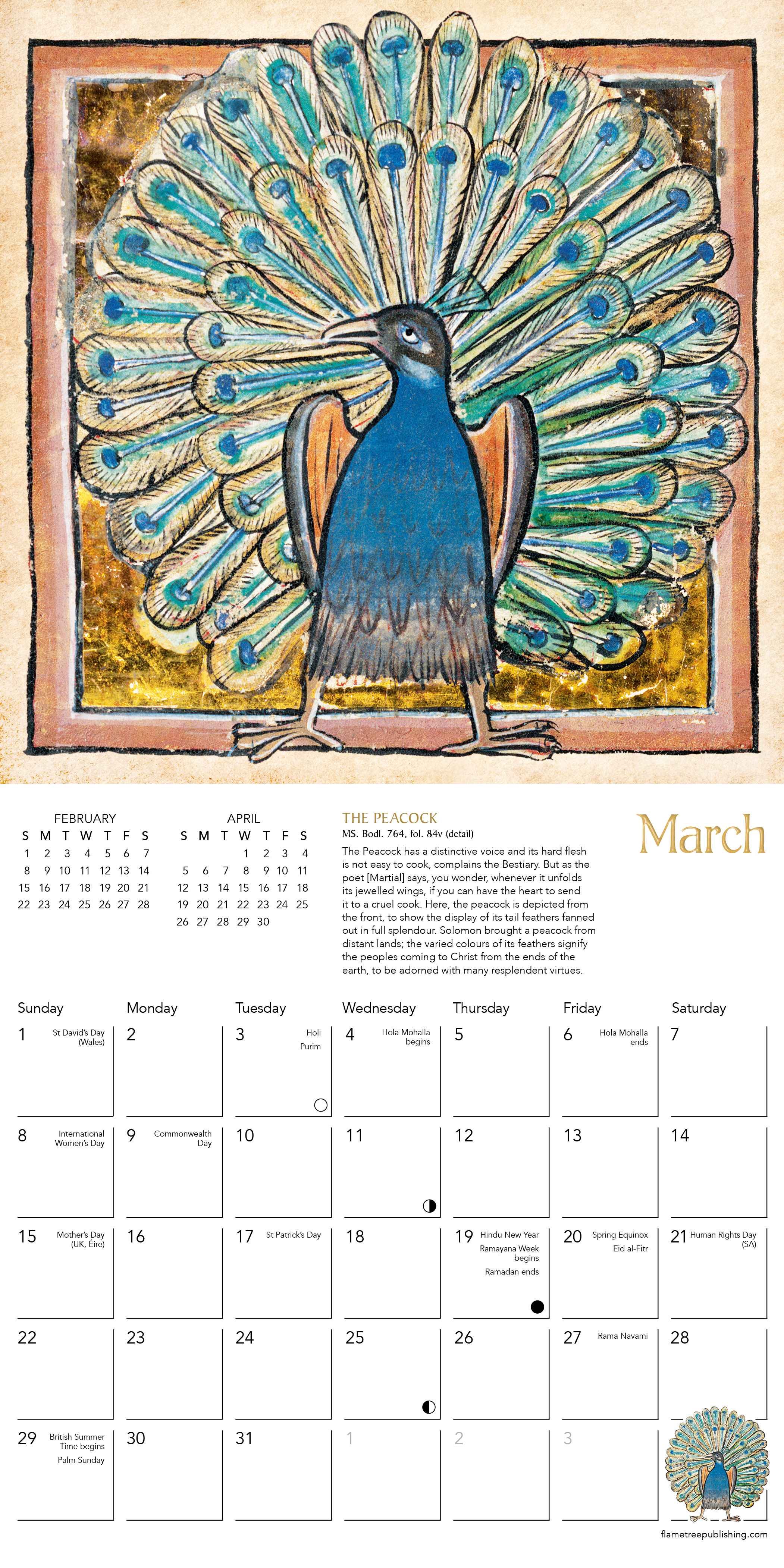 Kalender 2026 18x18 Medieval Bestiary