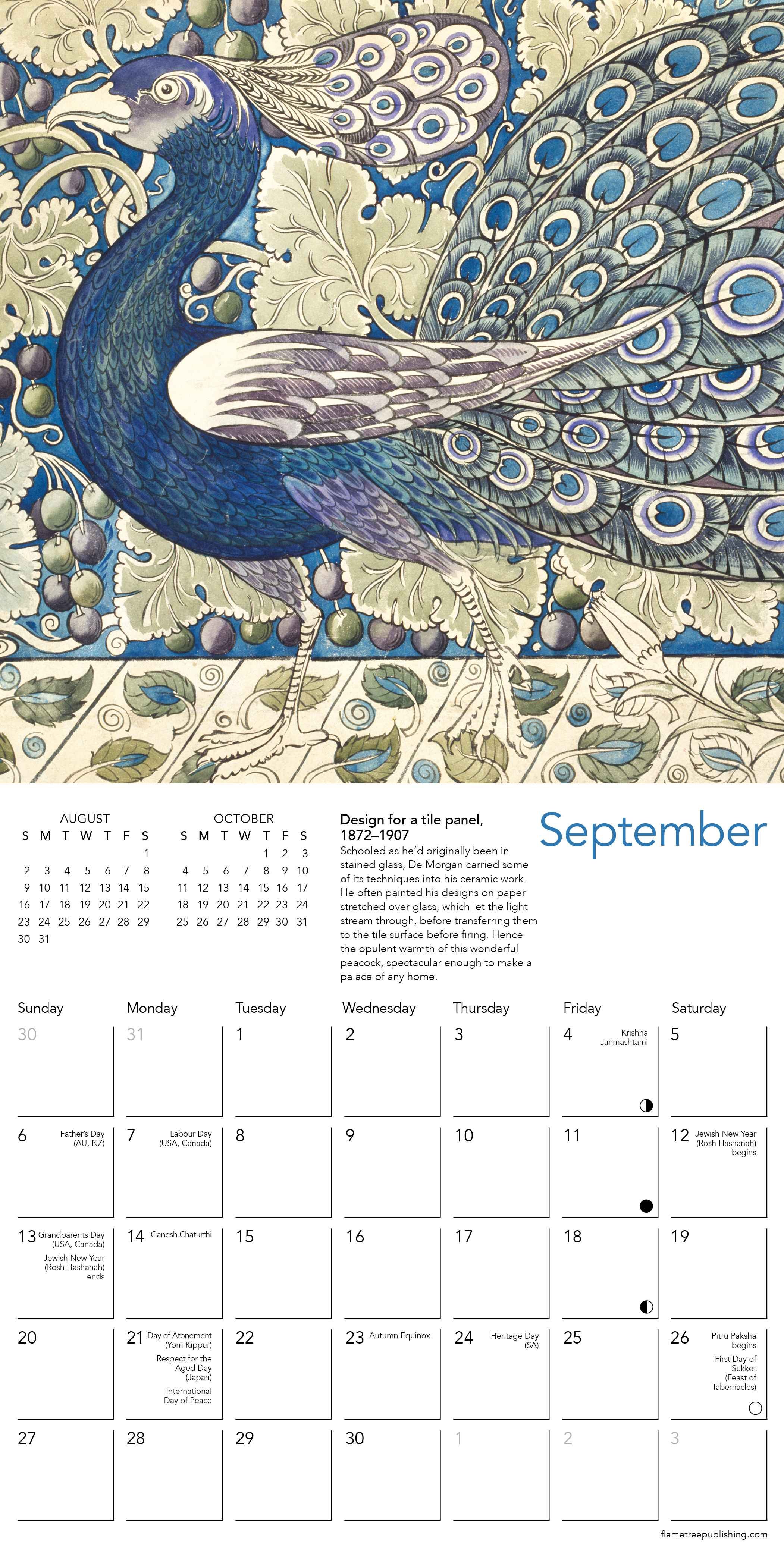 Kalender 2026 18x18 De Morgan Animals