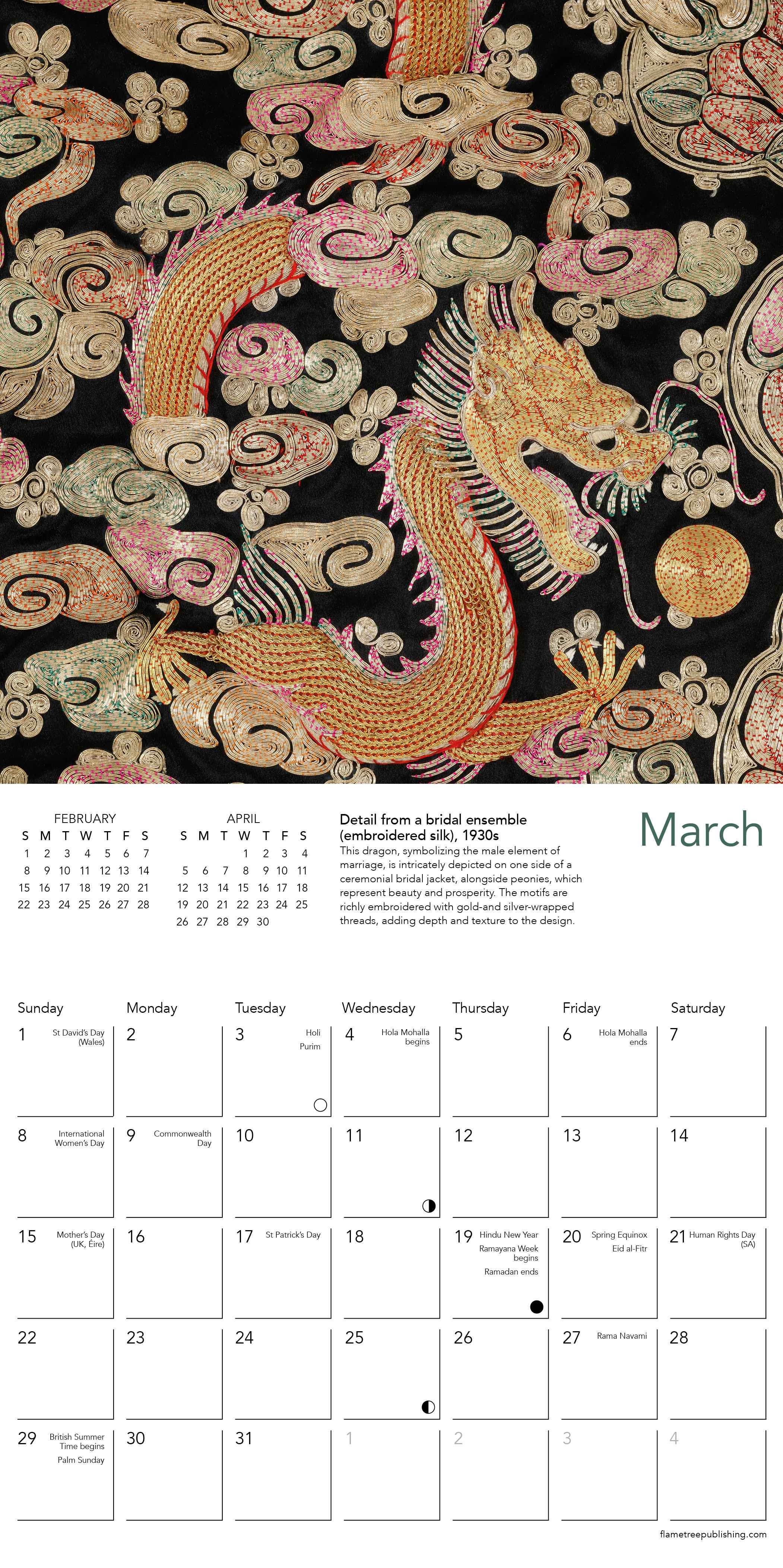 Kalender 2026 18x18 Chinese Textiles