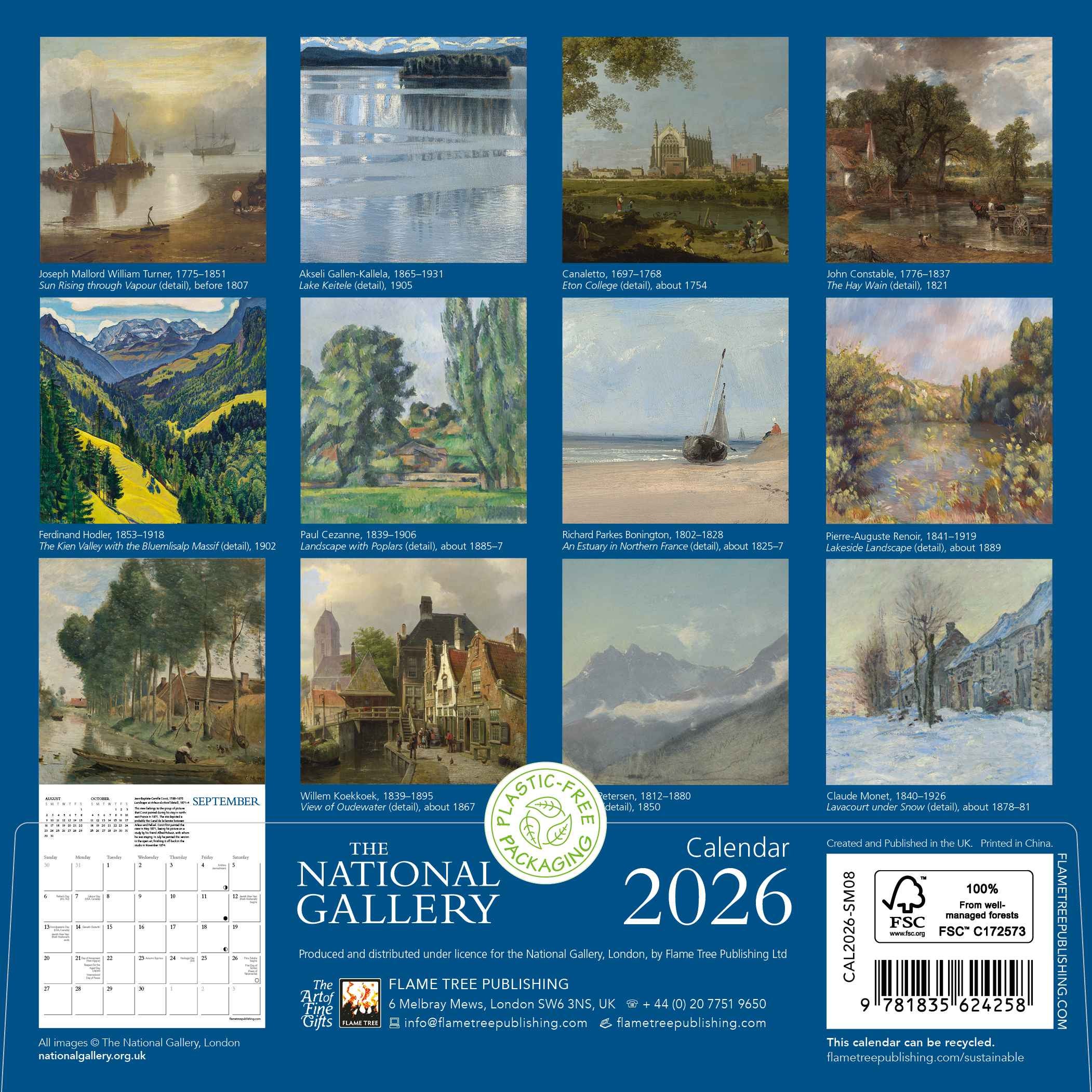Kalender 2026 18x18 The National Gallery