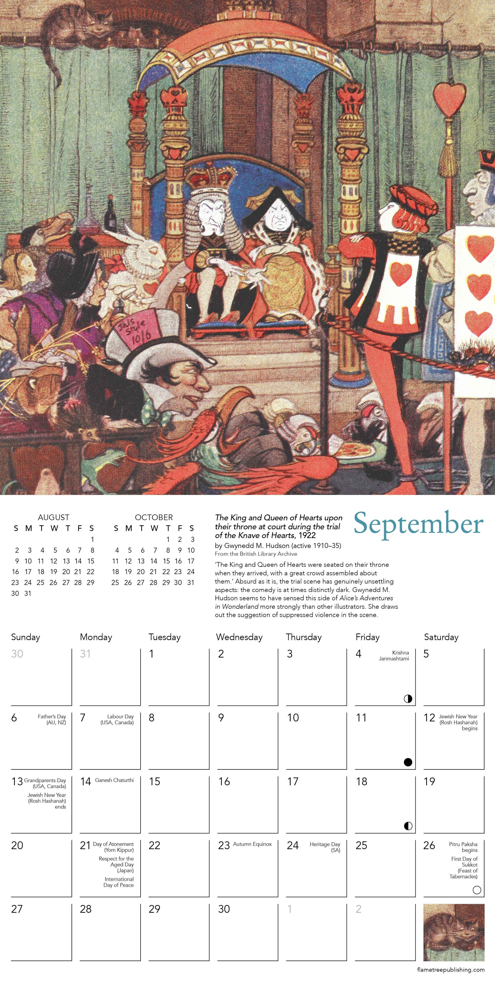 Kalender 2026 18x18 Alice in Wonderland