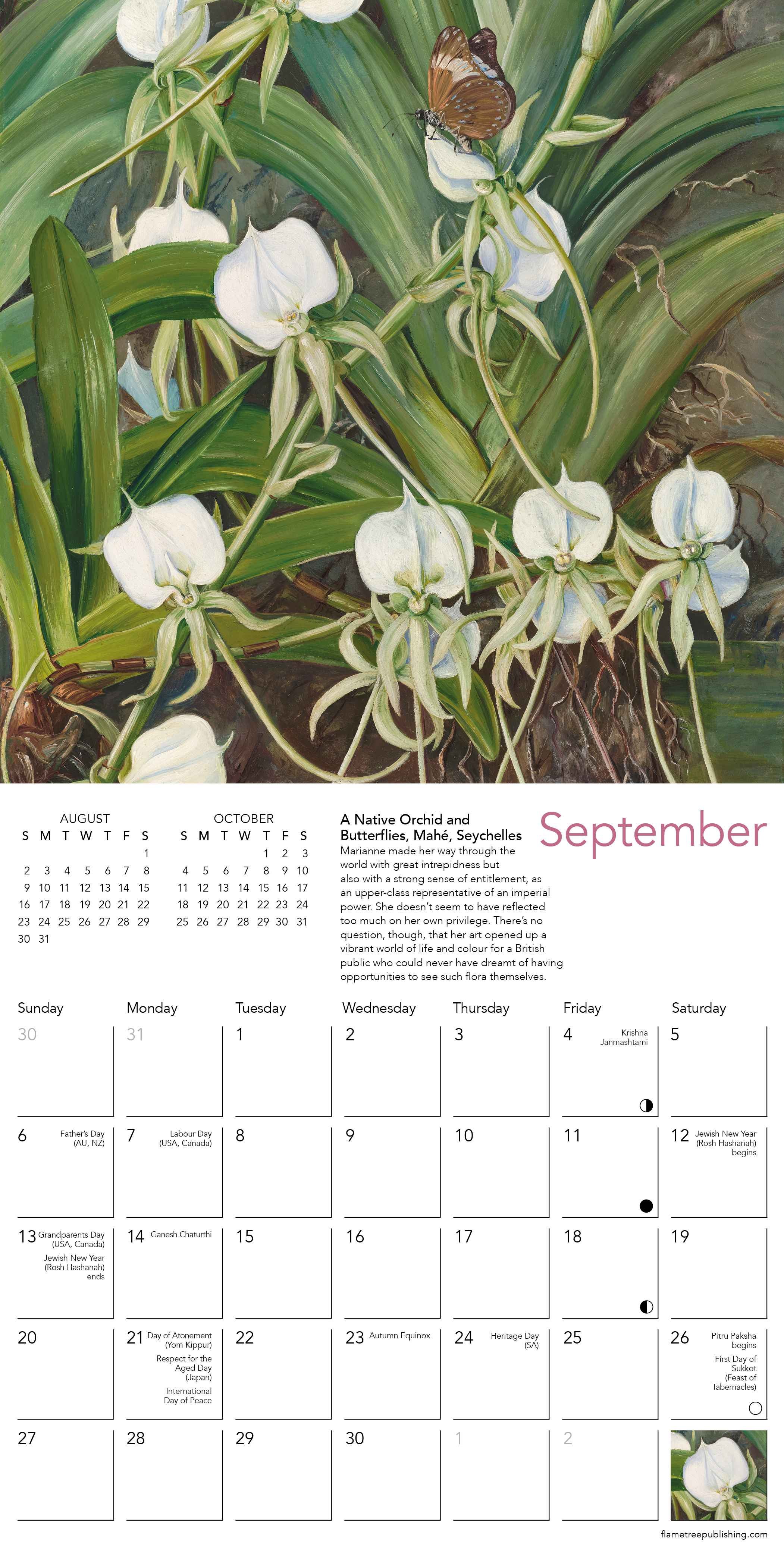 Kalender 2026 18x18 Orchids
