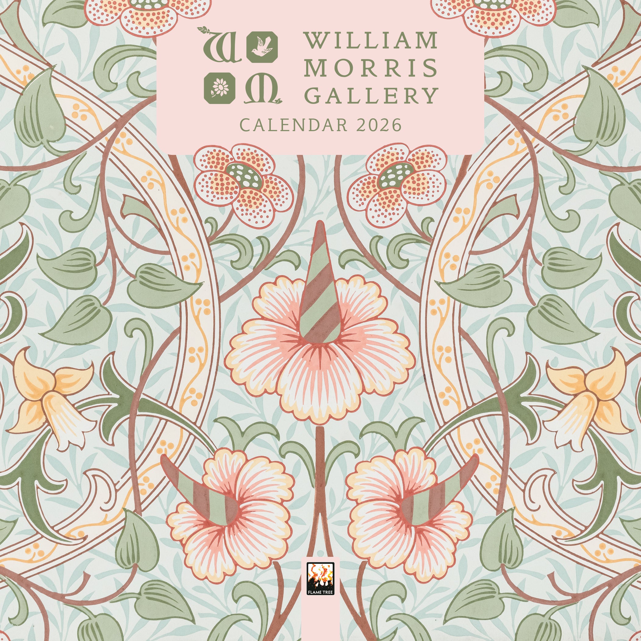 Kalender 2026 William Morris 18x18cm