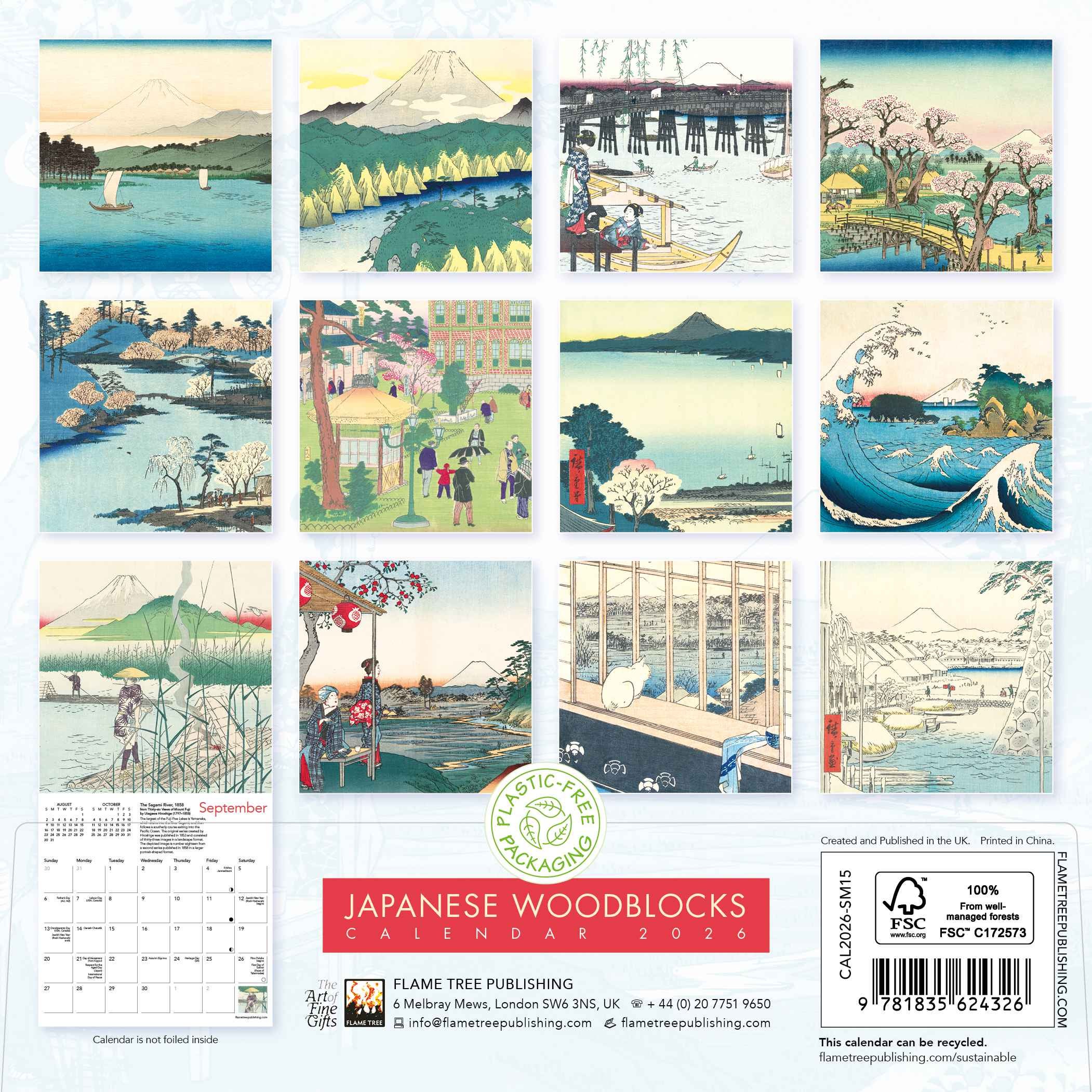 Kalender 2026 18x18 Japanese Woodblocks