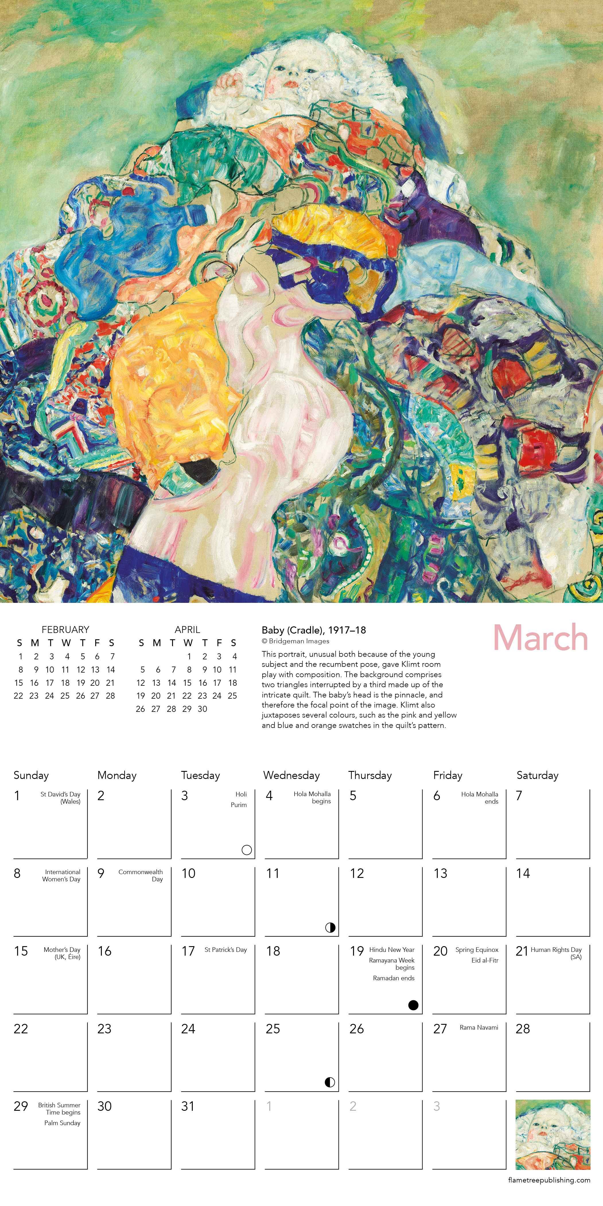 Kalender 2026 18x18 Gustav Klimt