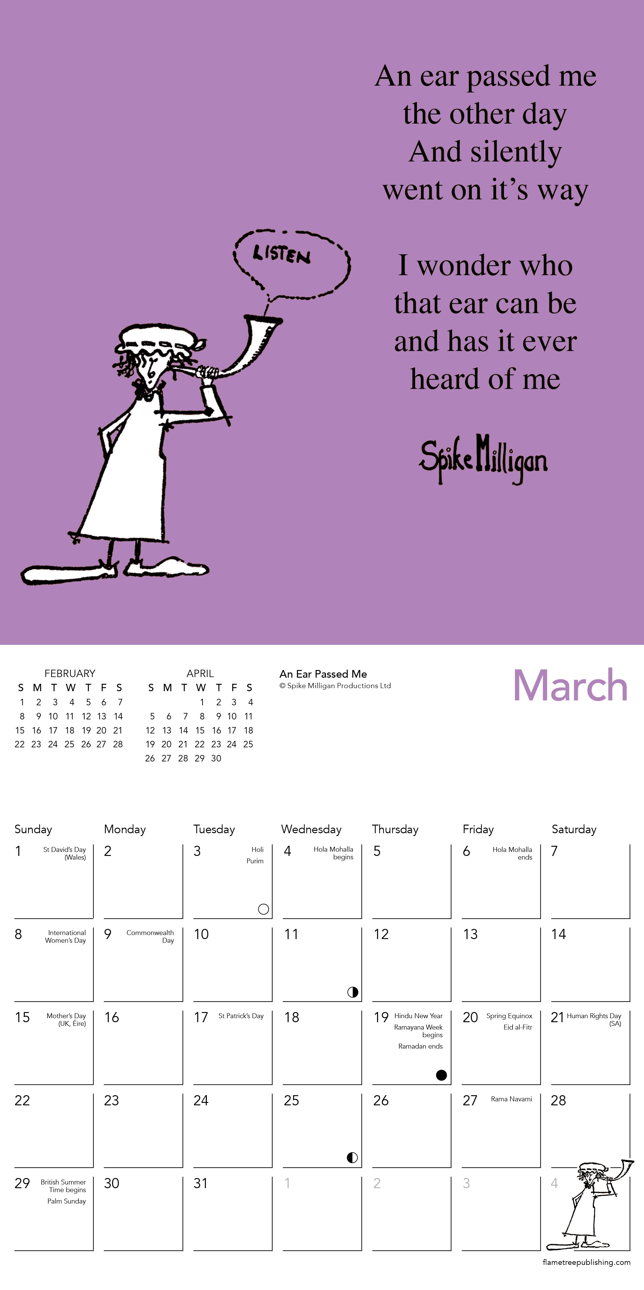 Kalender 2026 18x18 Spike Milligan