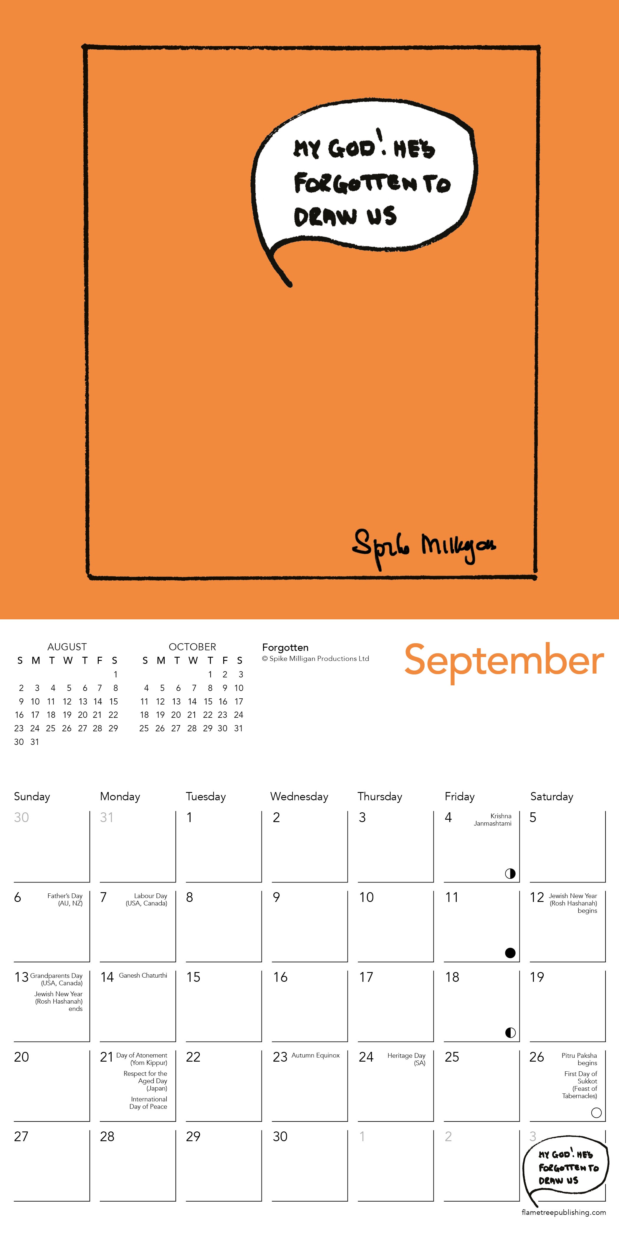 Kalender 2026 18x18 Spike Milligan