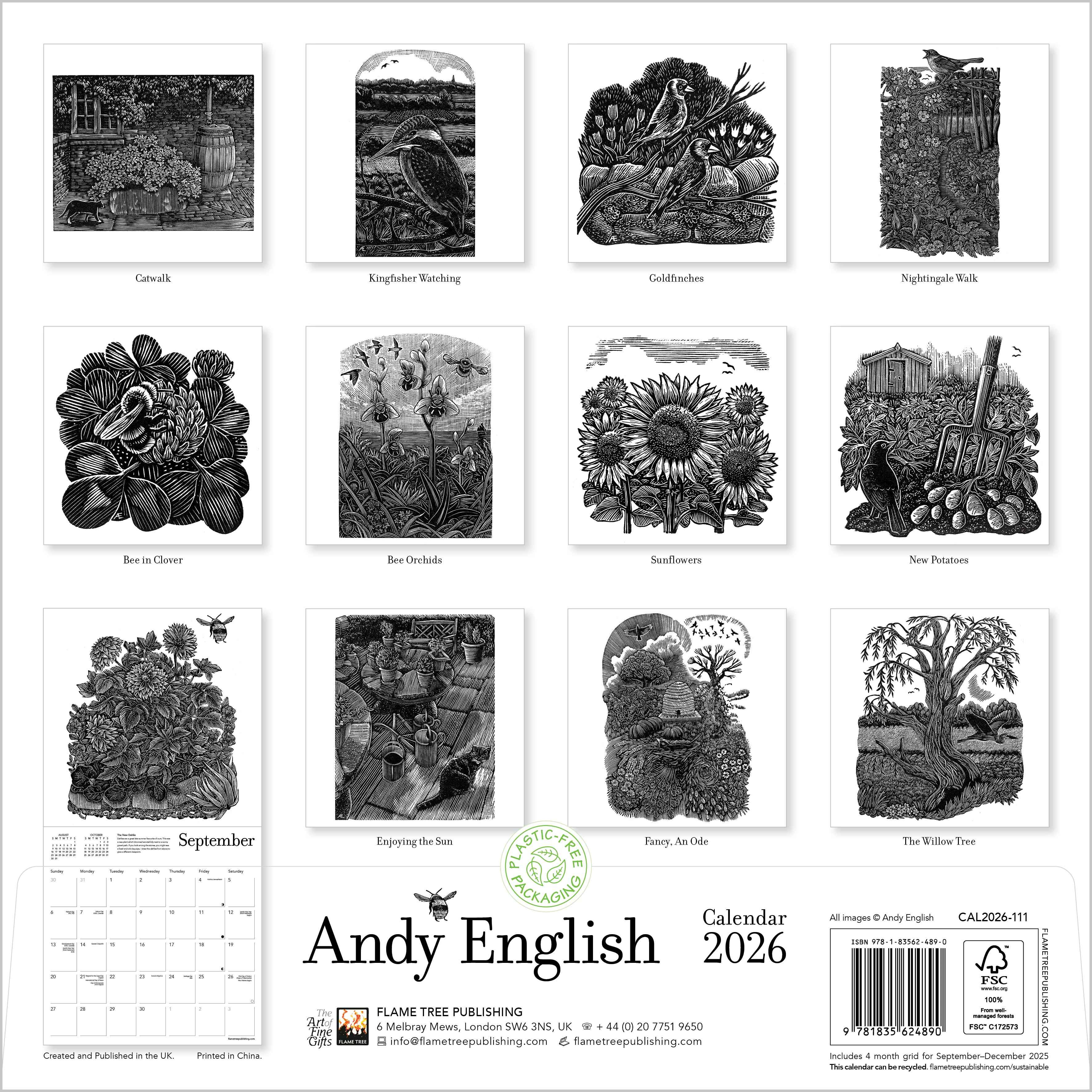 Kalender 2026 30x30 Andy English