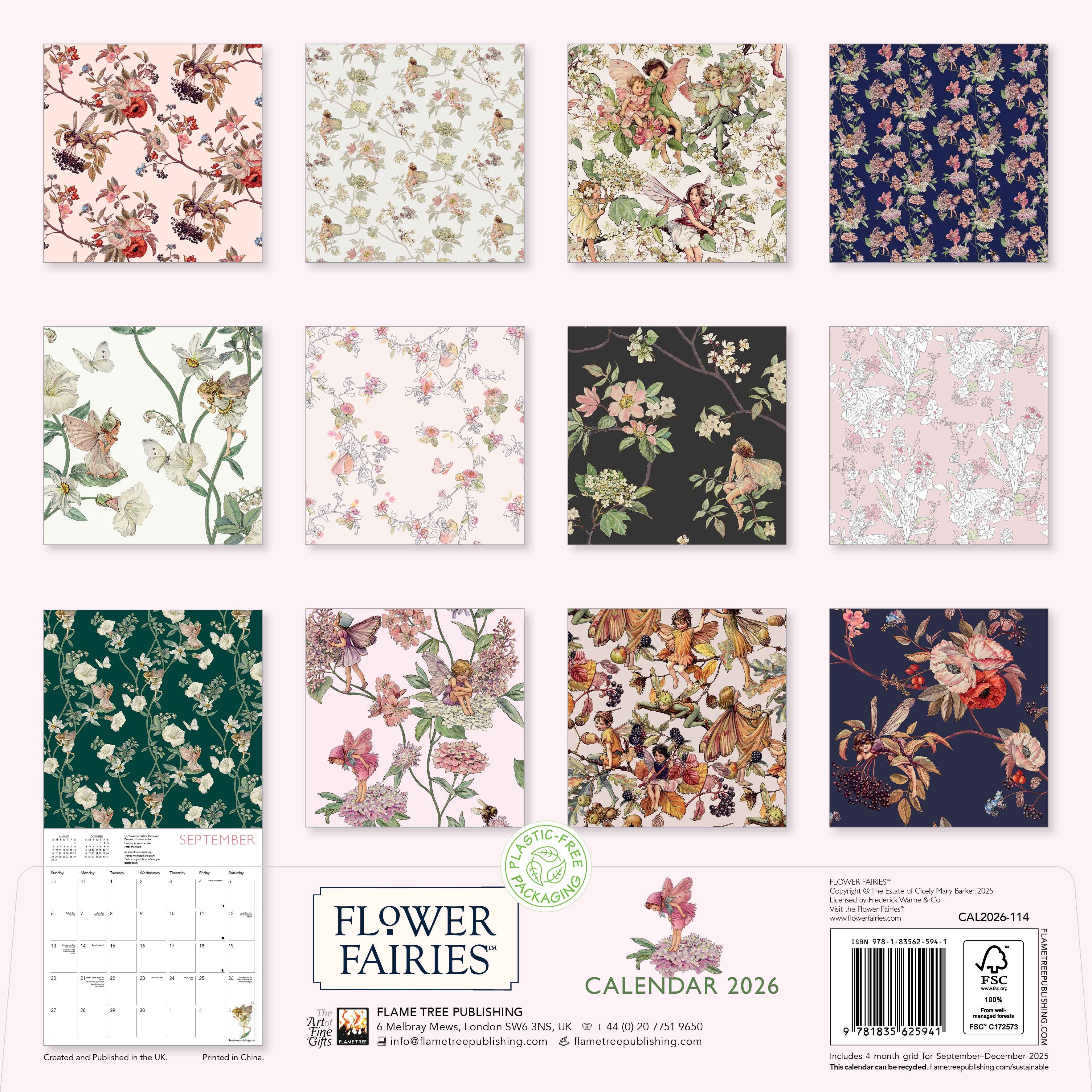 Kalender 2026 30x30 Flower Fairies