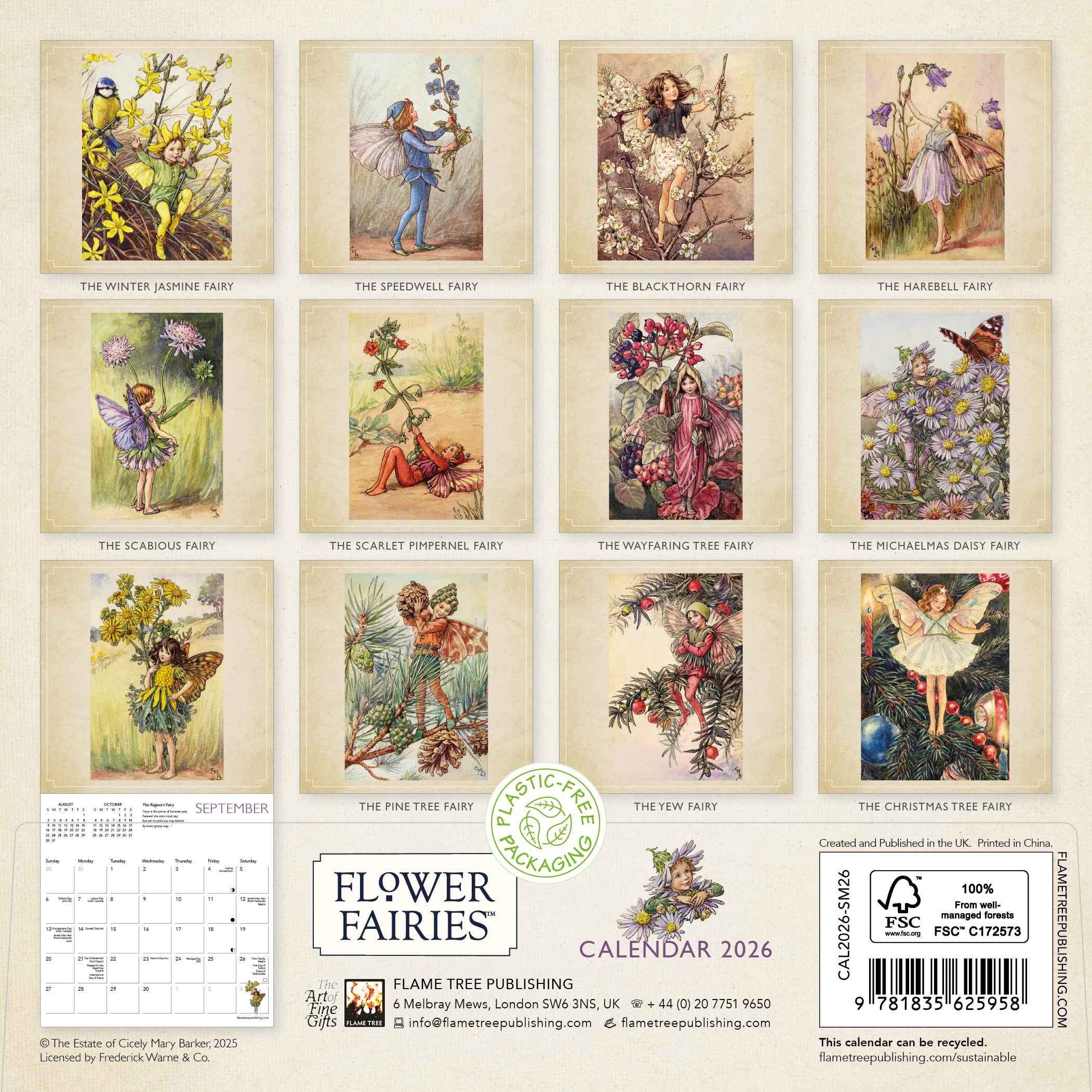 Kalender 2026 18x18 Flower Fairies