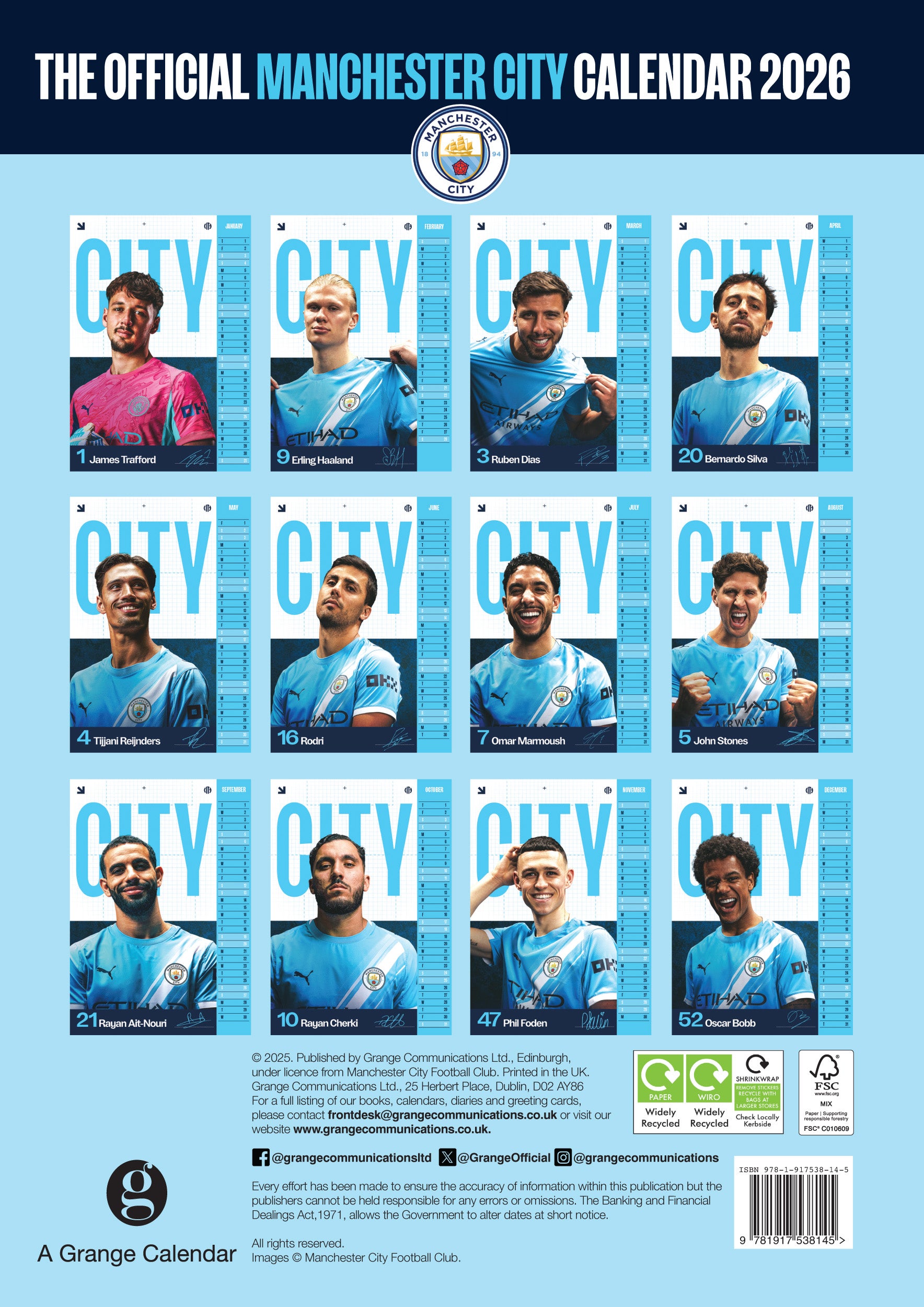 Kalender 2026 Da Manchester City A3