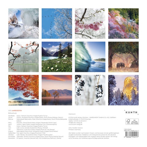 Kalender 2025 Seasons 30x30cm