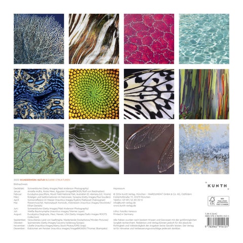 Kalender 2025 Marvel of Nature 30x30cm