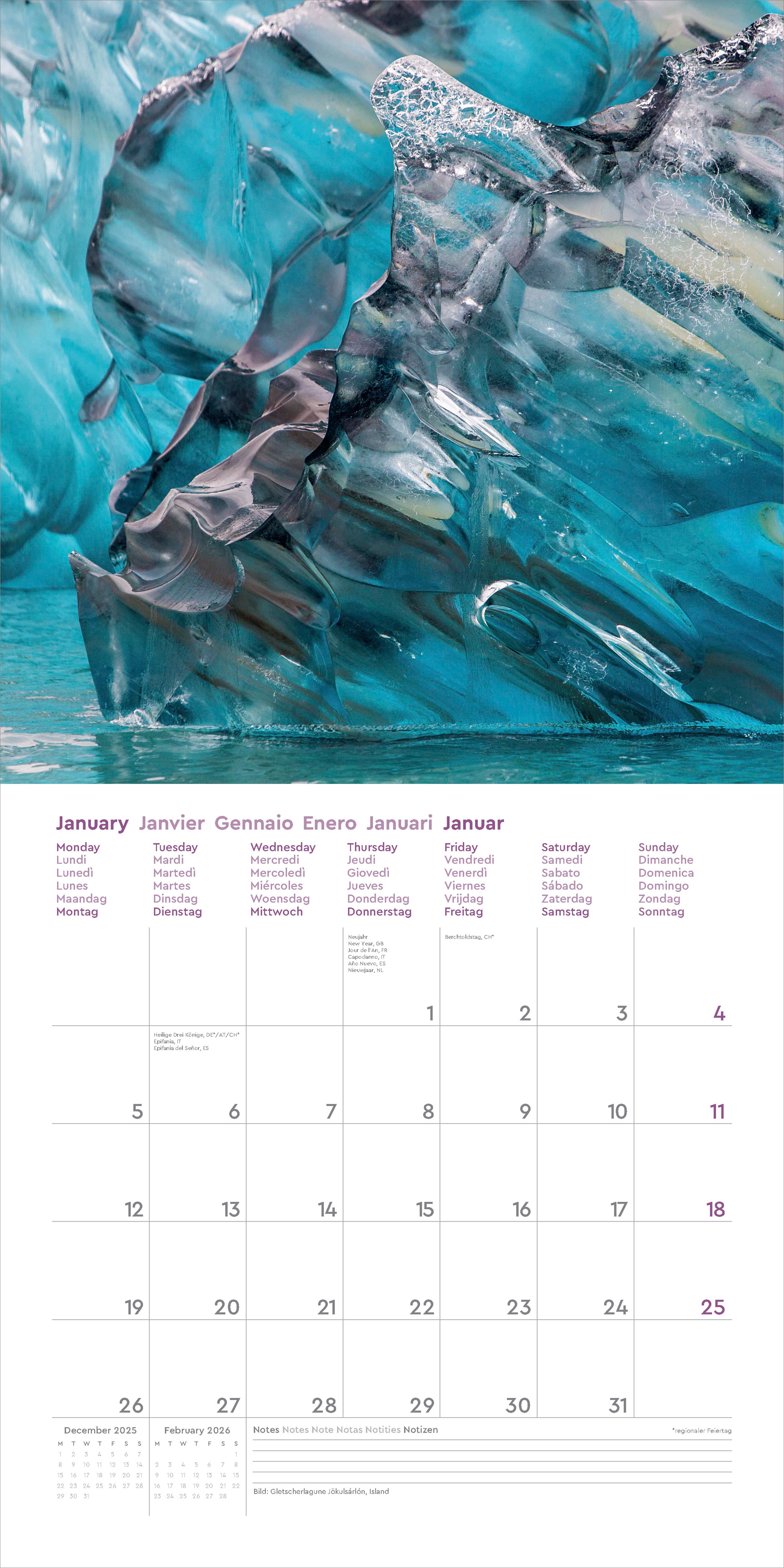 Kalender 2026 30x30 Colours of the Earth