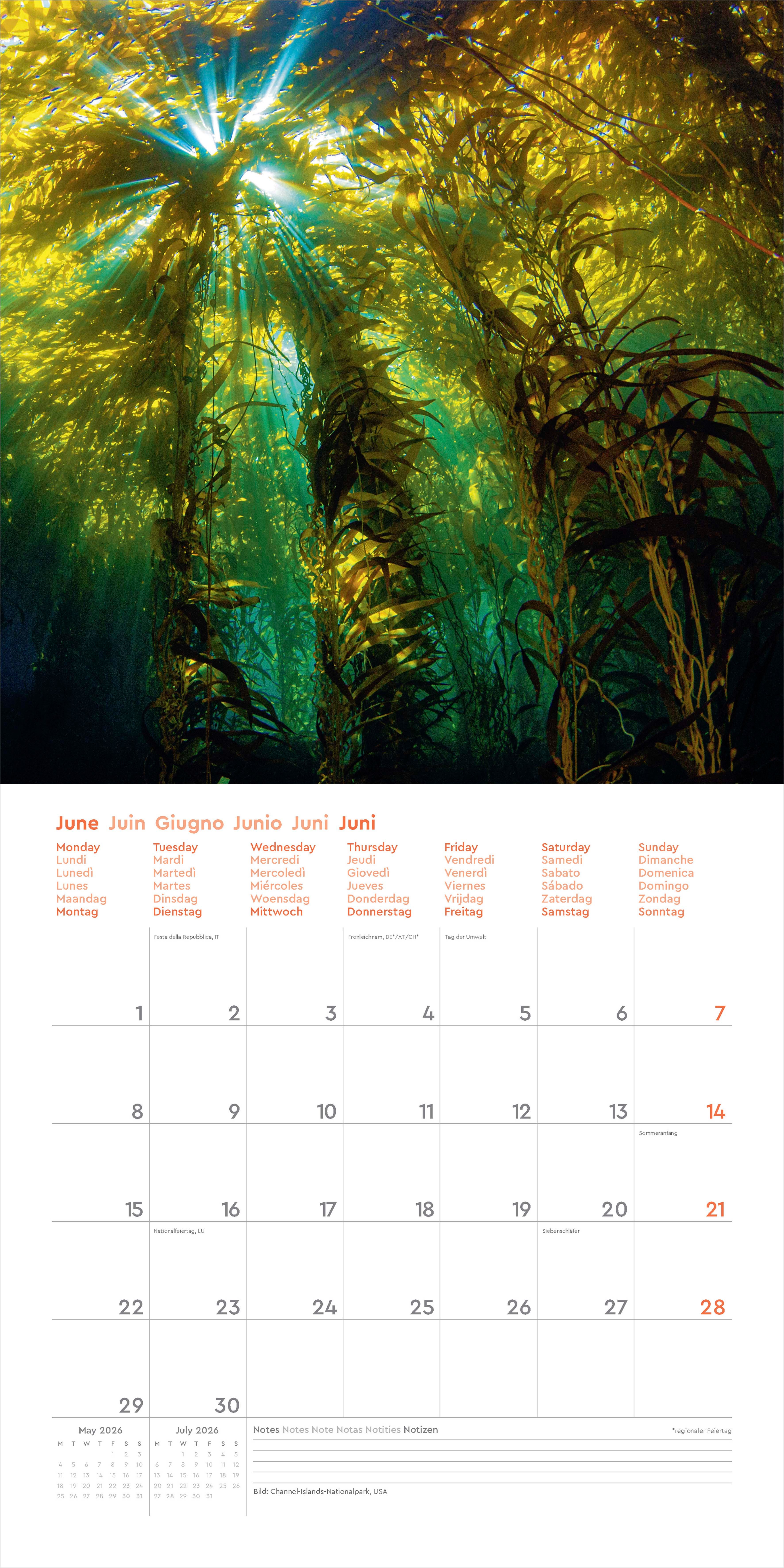 Kalender 2026 30x30 Miracles of World