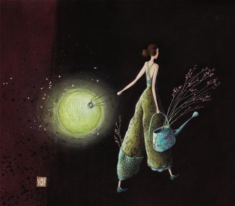 Dobbelt kort 160x140mm G. Boissonnard svart