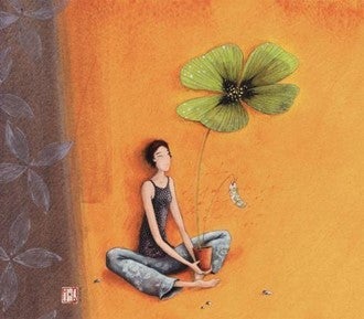 Dobbelt kort 160x140mm G. Boissonnard guloransje