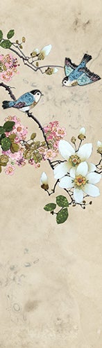 Bokmerke Bug Art blomstergrein & 2 - 5x17cm