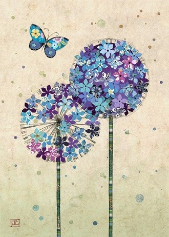 Kort 167x118 Paper og foil Butterfly Alliums