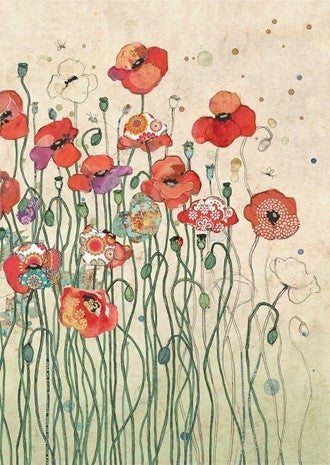 Kort 167x118 Paper og foil Poppy Patch