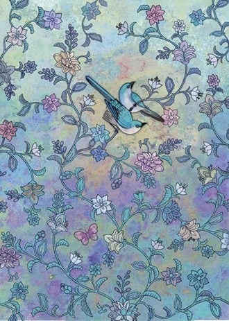Doble kort 167x118 Decoratives Blue Birds