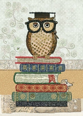 Doble kort 167x118 Amy`s Cards Book Owl