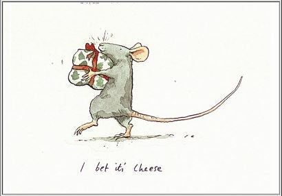 Julekort "I bet It`s Cheese"