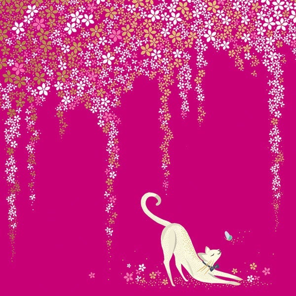 Kort Sara Miller Cat Blossom