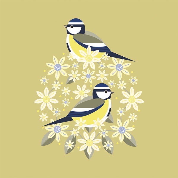 Kort I Like Birds Blue Tit Bloom