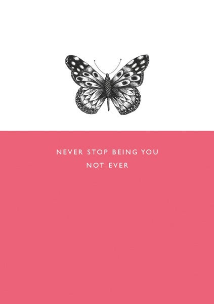 Kort Imagine Butterfly Never Stop